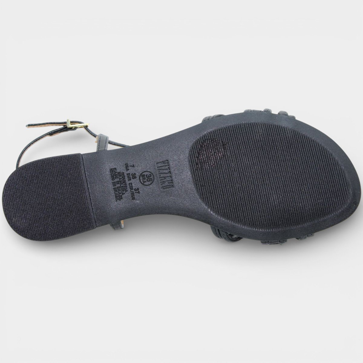 Rasteira Vizzano Tiras Cruzadas Feminina - Preto Preto 5
