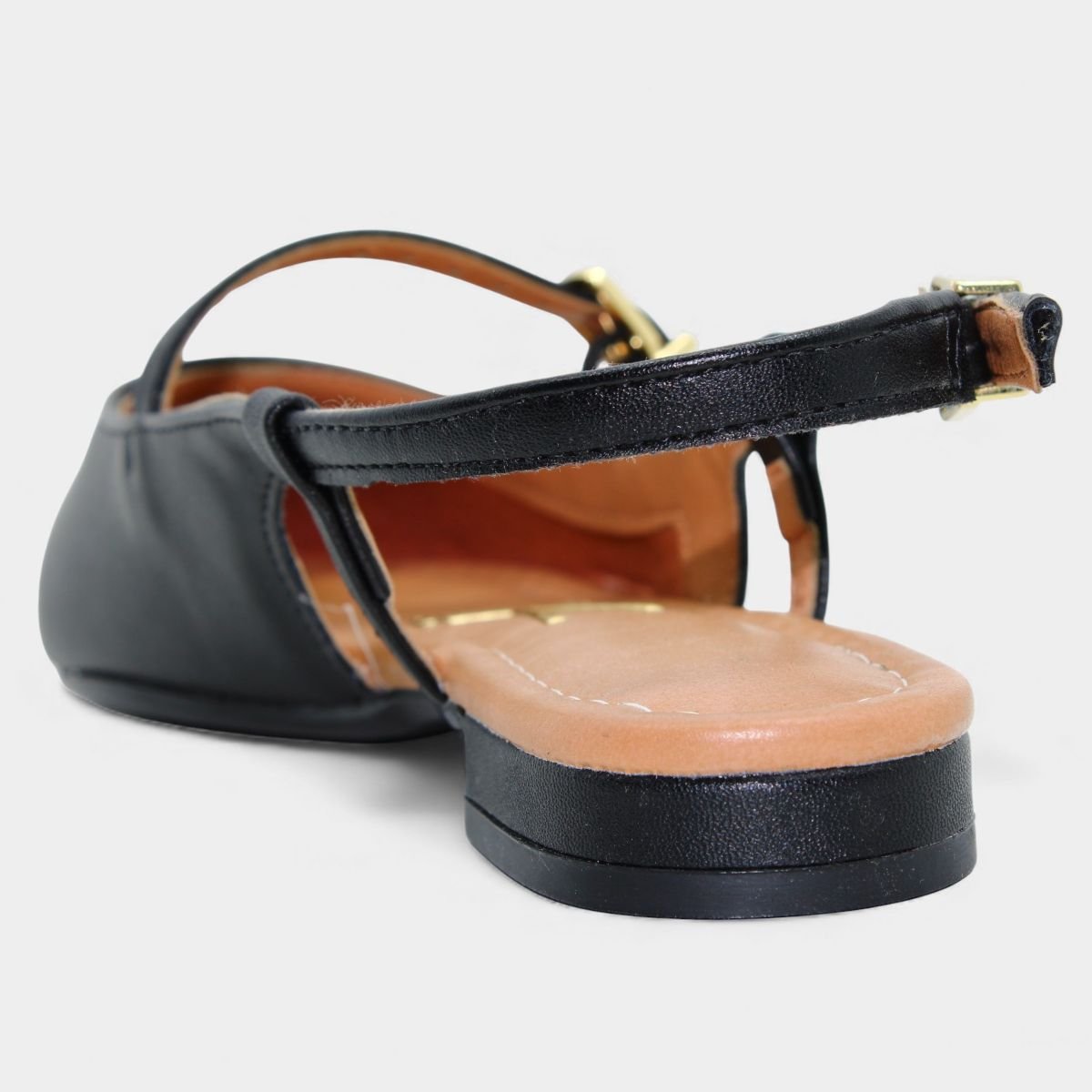 Sandália Vizzano Salto Baixo Bico Fino Feminino - Preto Preto 4