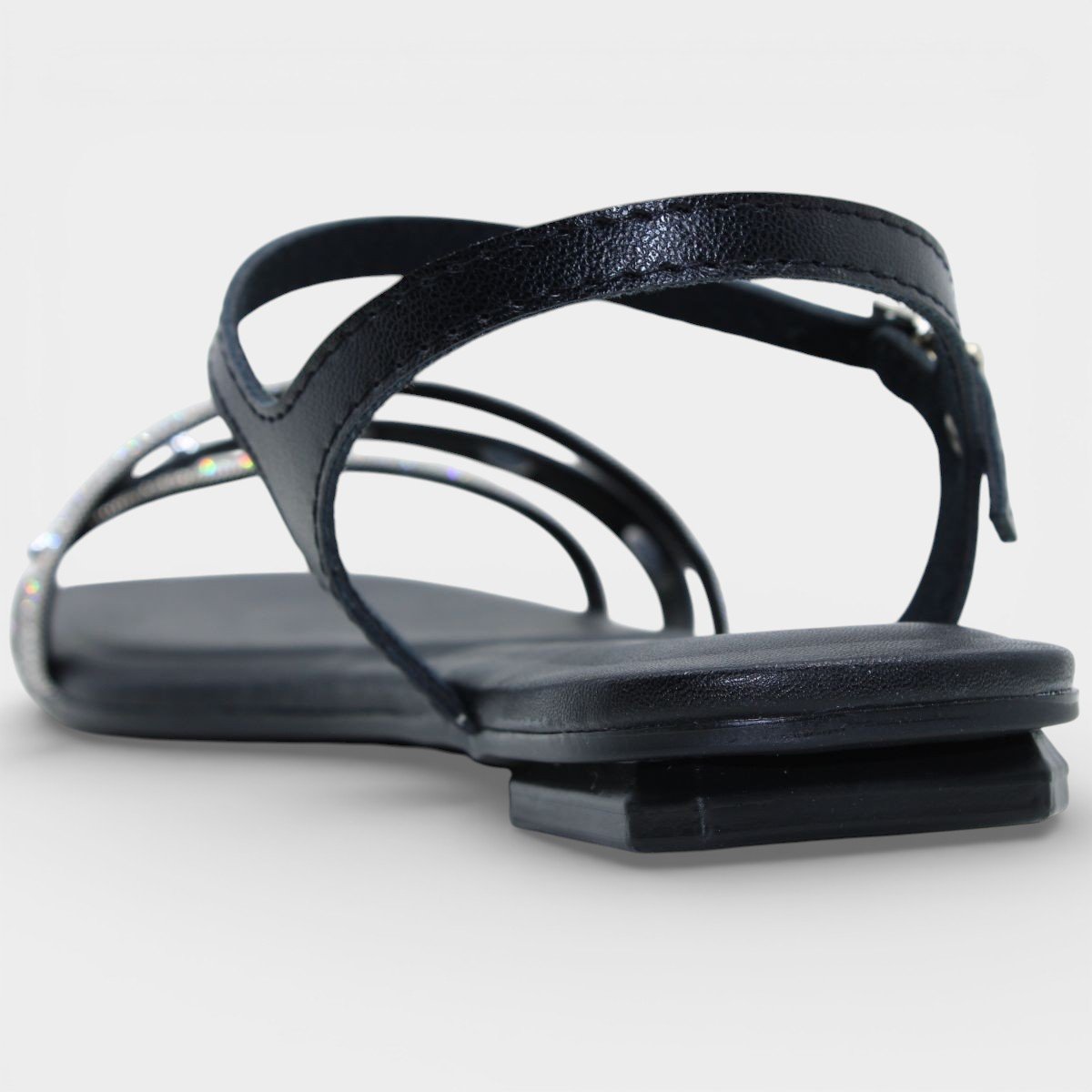 Sandália Infantil Molekinha Strass Apliques Menina - Preto Preto 3