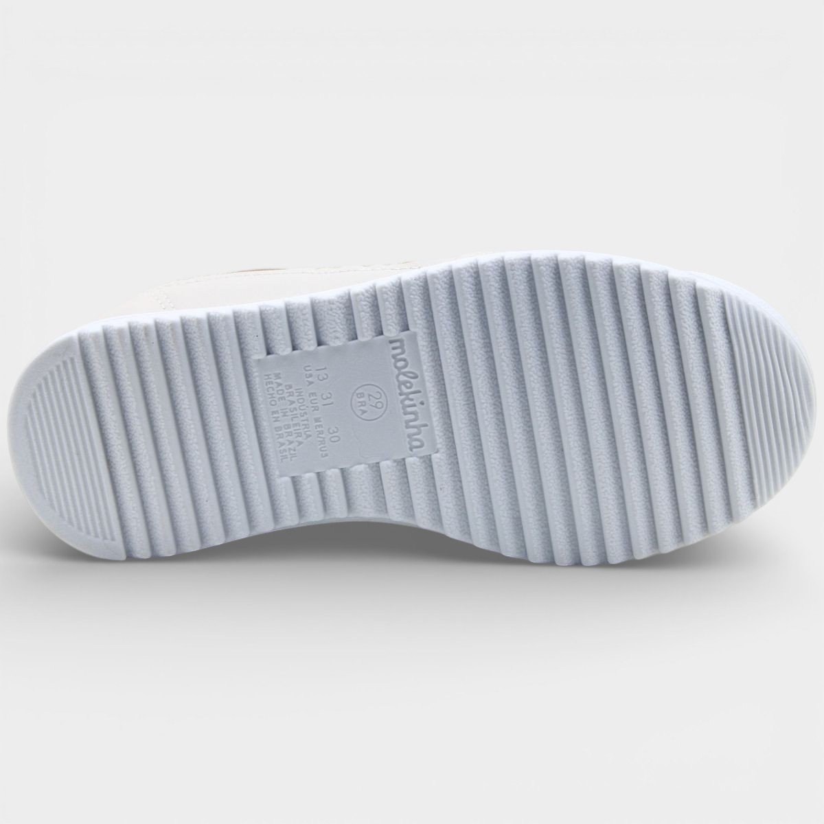 Tênis Molekinha Infantil Menina - Off White e Dourado Branco 5