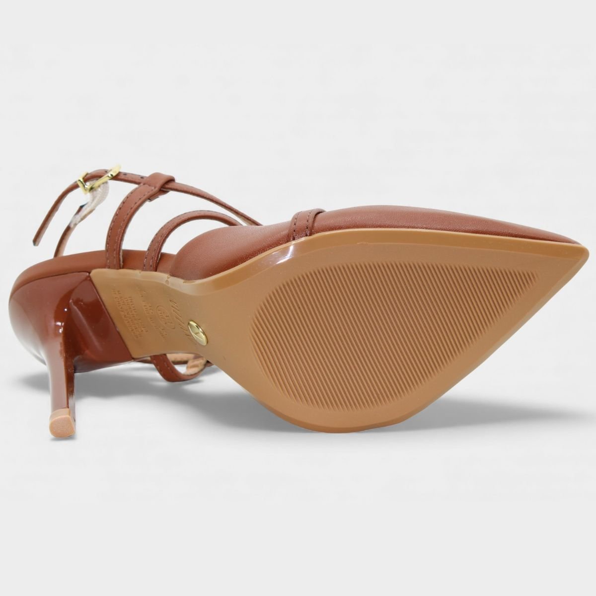 Scarpin Vizzano Salto Alto Tiras Cruzadas Feminino - Marrom Marrom 5