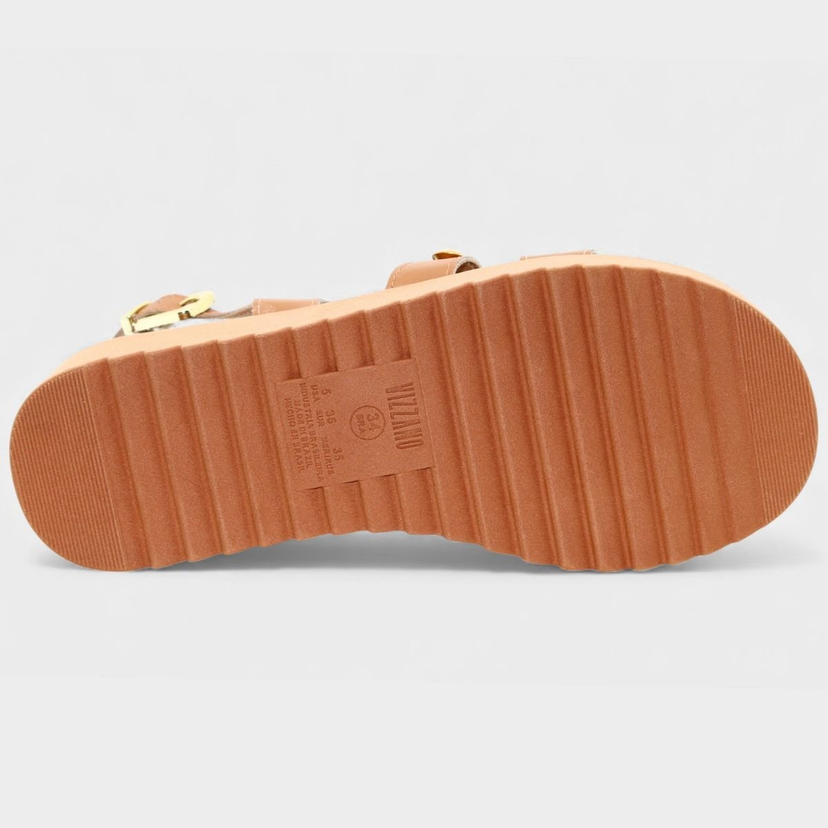 Papete Vizzano Plataforma Apliques Feminina - Caramelo Marrom 5