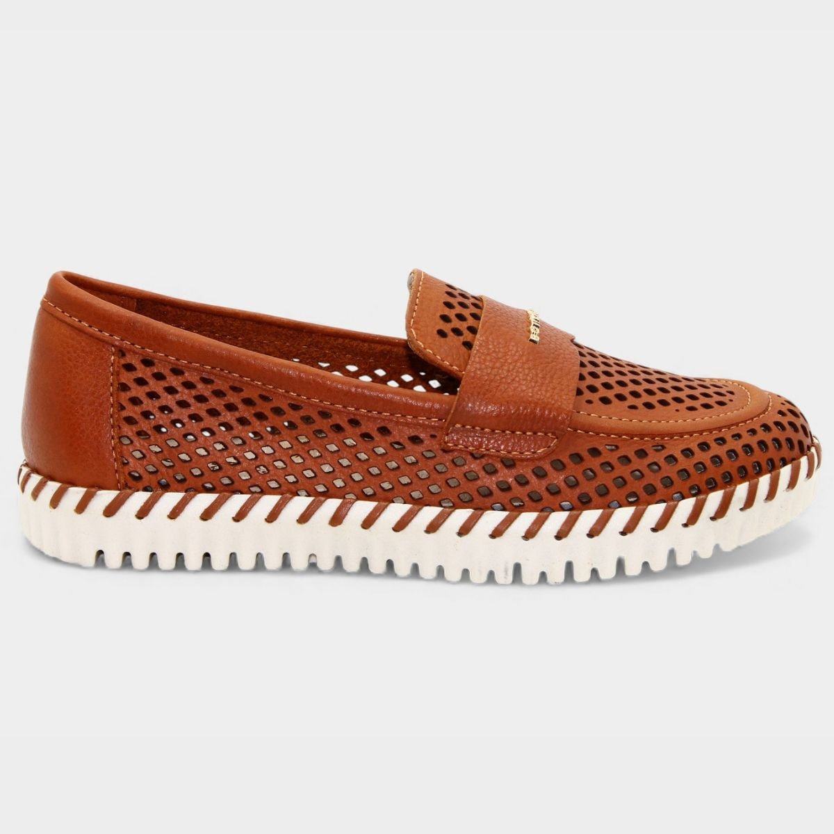 Mocassim Bottero Couro Bottwister III Feminino - Caramelo Caramelo 2