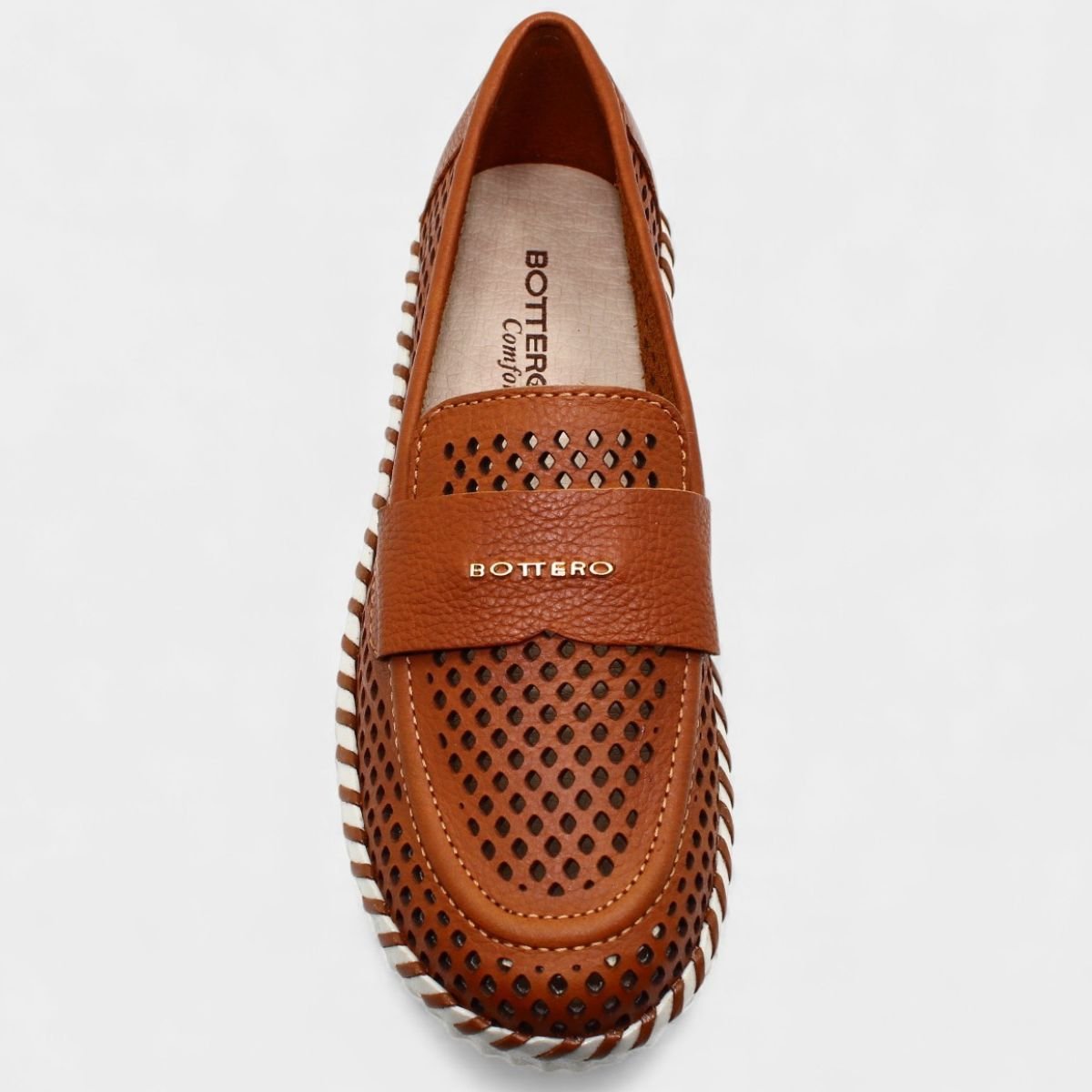Mocassim Bottero Couro Bottwister III Feminino - Caramelo Caramelo 3