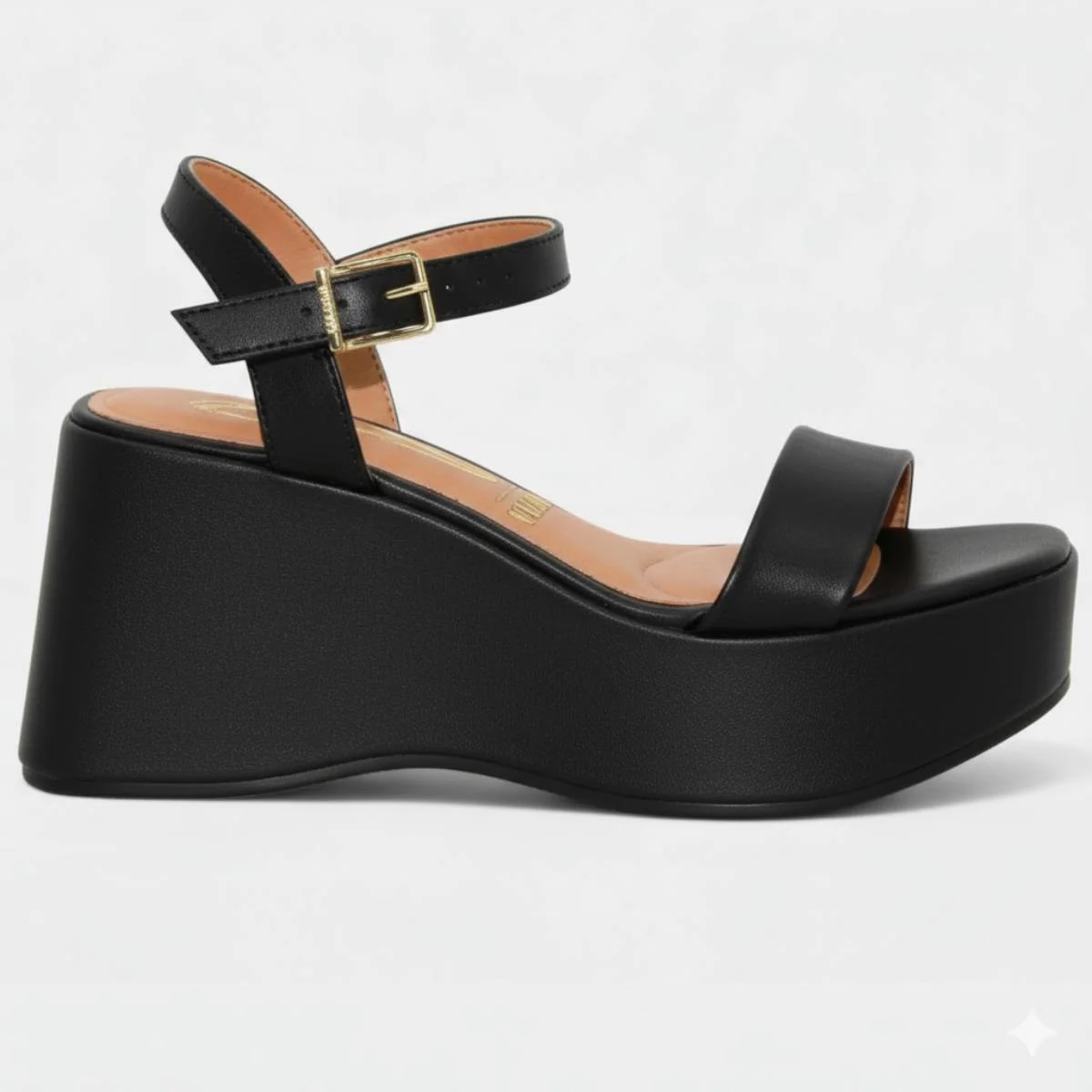 Tamanco Vizzano Plataforma Tira Única Feminino - Preto Preto 2