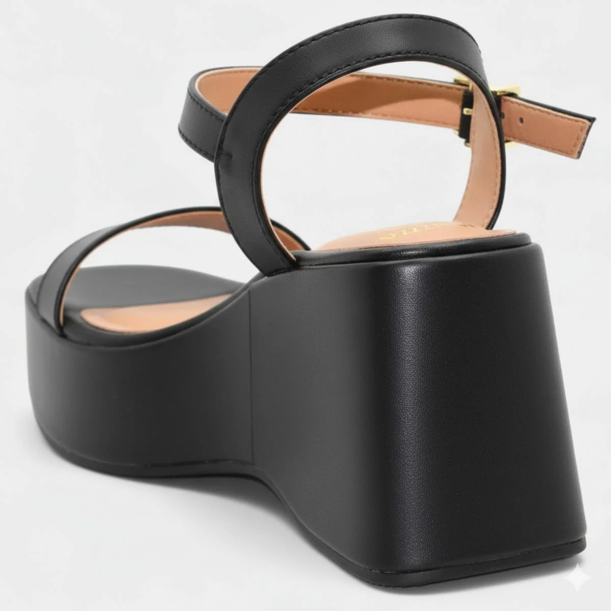 Tamanco Vizzano Plataforma Tira Única Feminino - Preto Preto 4