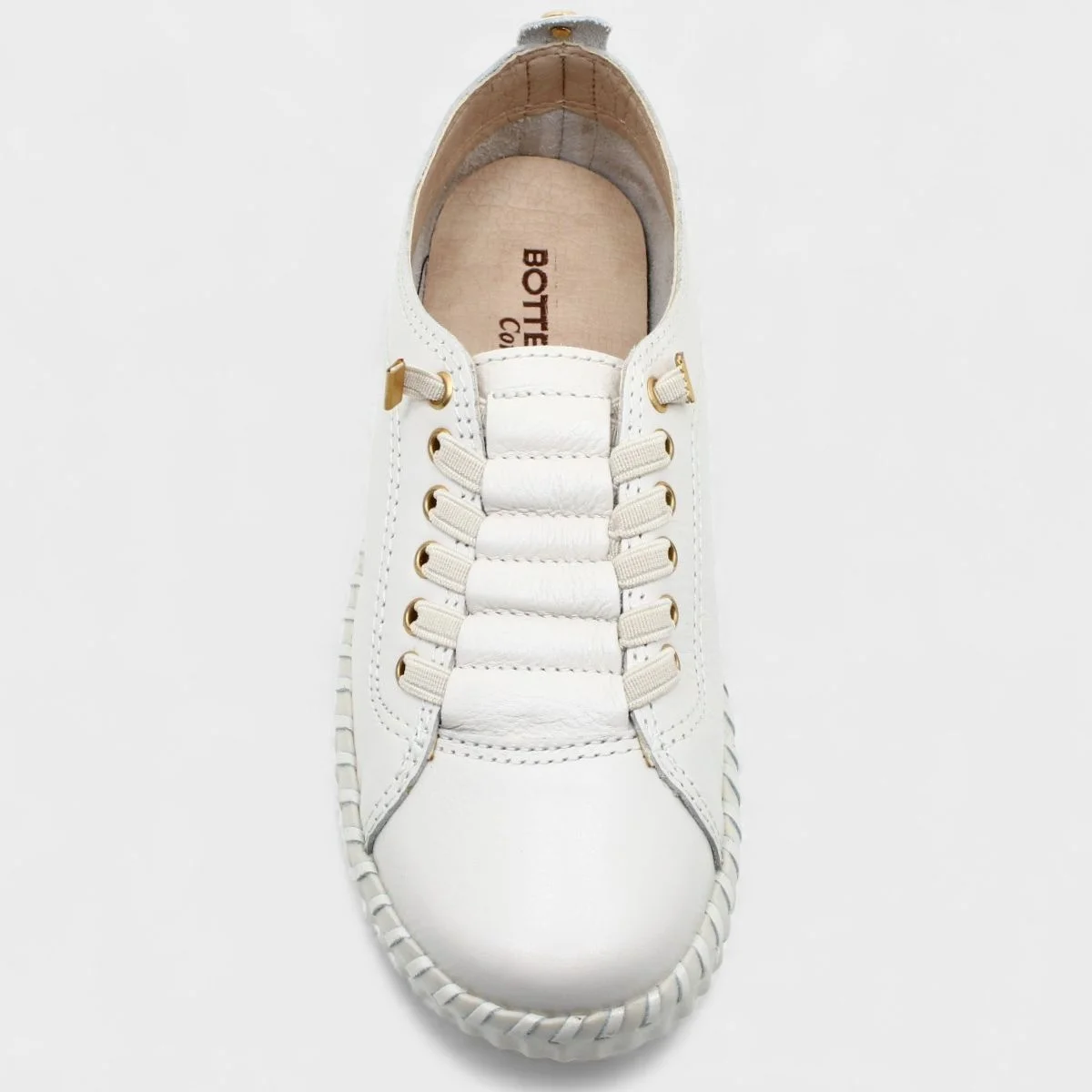 Tênis Bottero Couro Bottwister III Feminino - Off White Branco 3