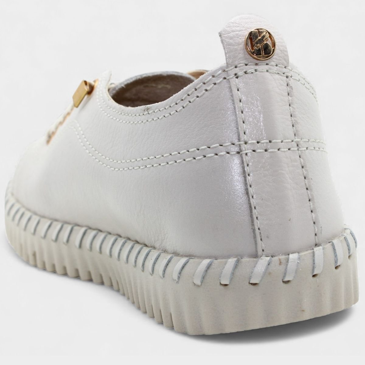 Tênis Bottero Couro Bottwister III Feminino - Off White Branco 4