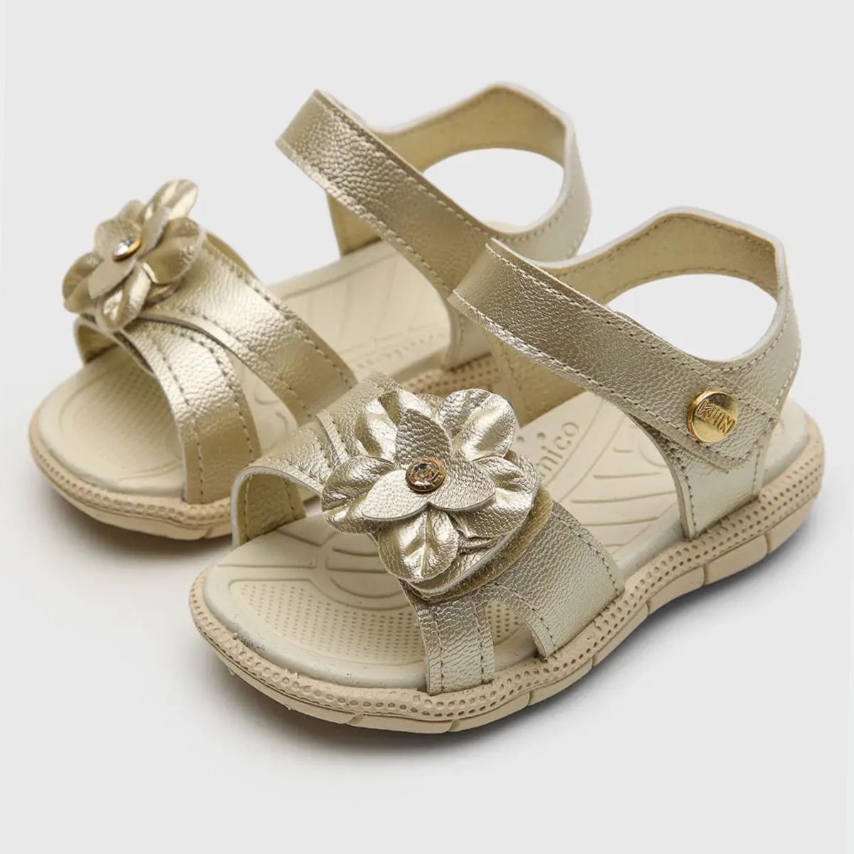 Sandália Infantil Klin Tic Tac Menina - Dourado
