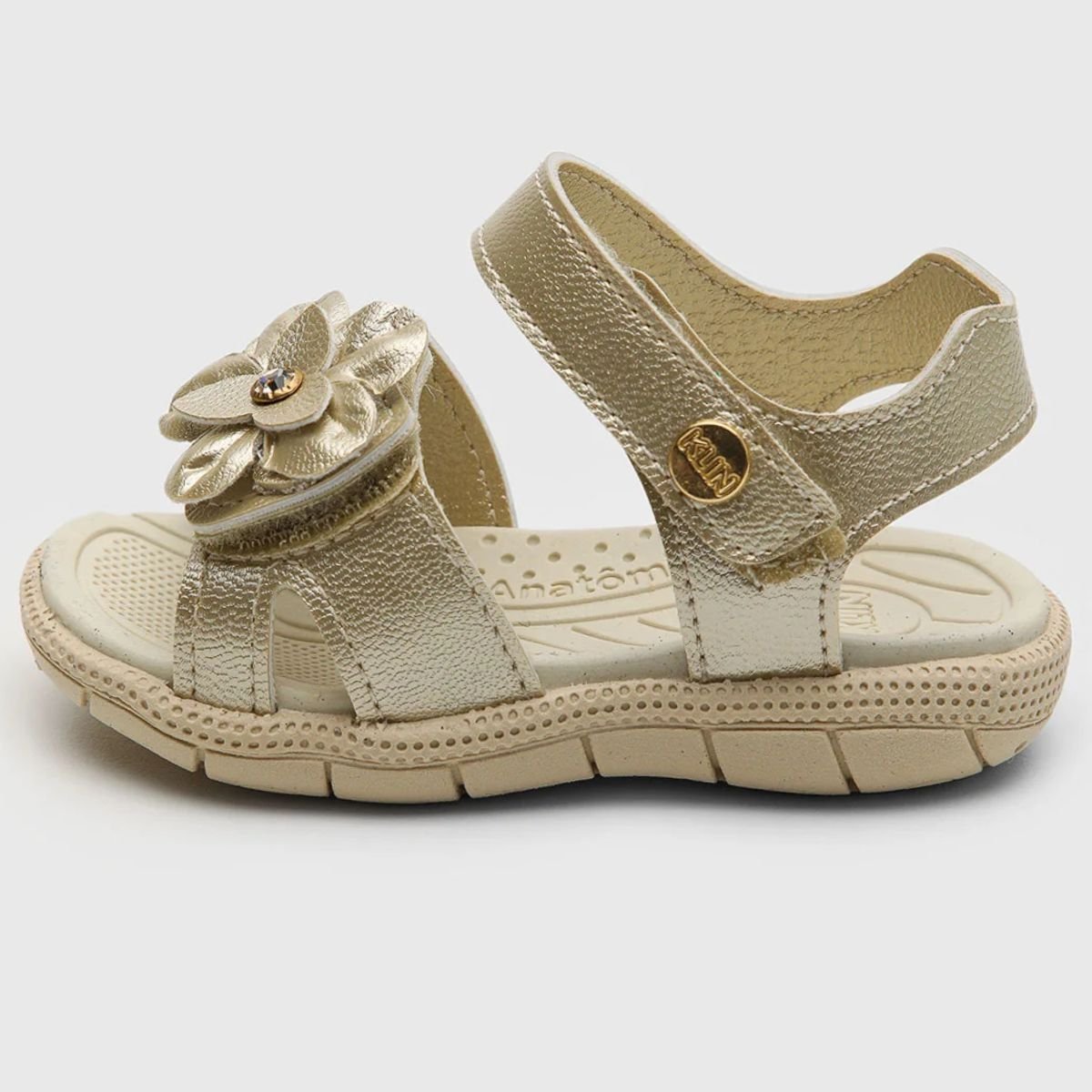 Sandália Infantil Klin Tic Tac Menina - Dourado Dourado 2