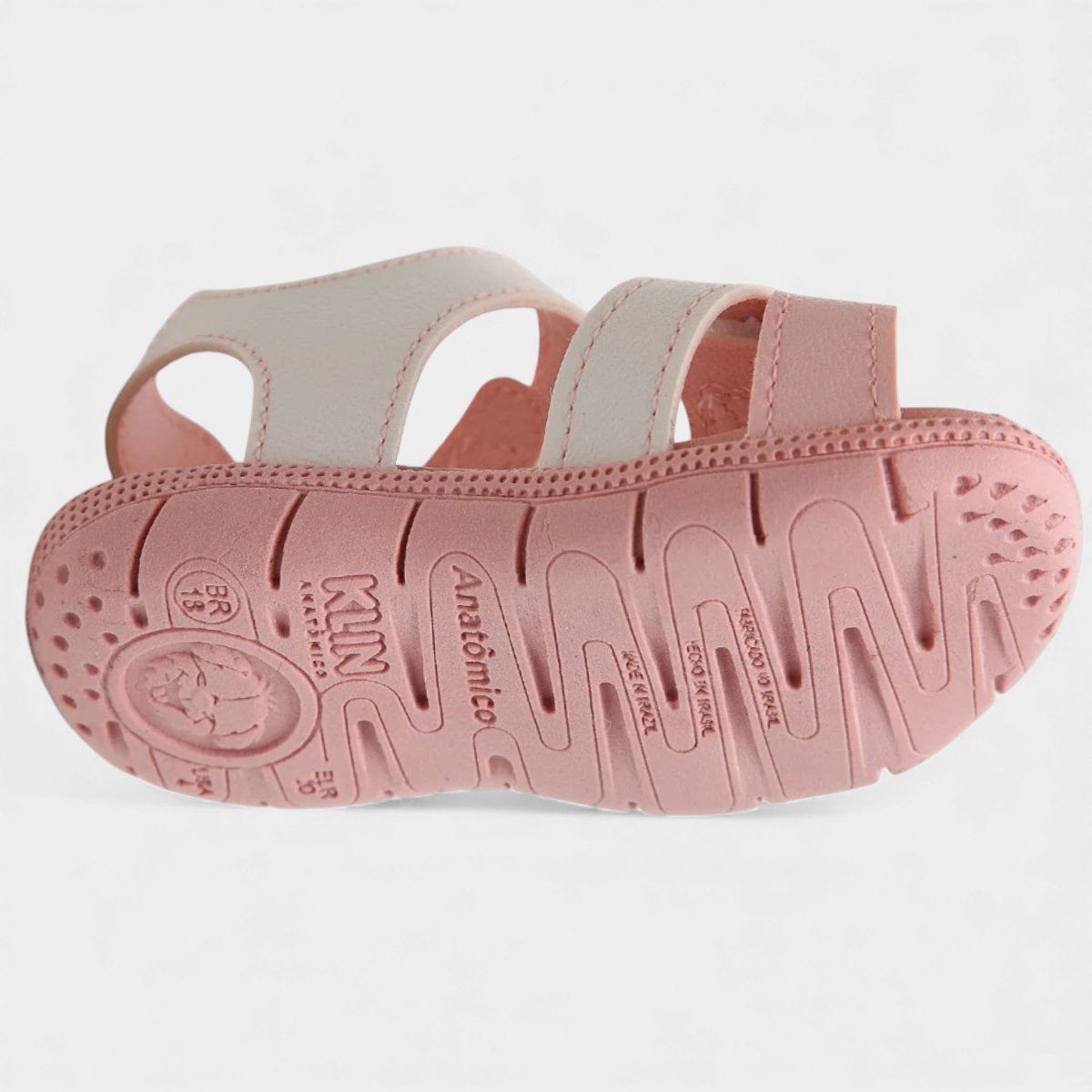 Sandália Infantil Klin Tic Tac Menina - Rosa e Branco Branco 5