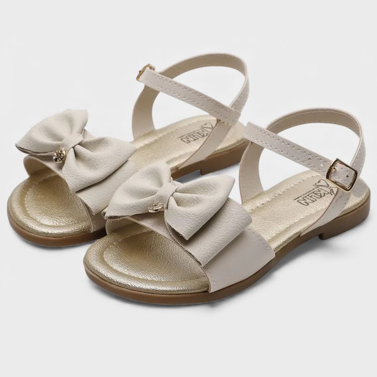Sandália Klin Infantil Suami Mini Laço Menina - Off White