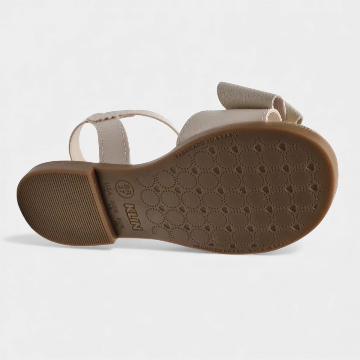 Sandália Klin Infantil Suami Mini Laço Menina - Off White Off White 5