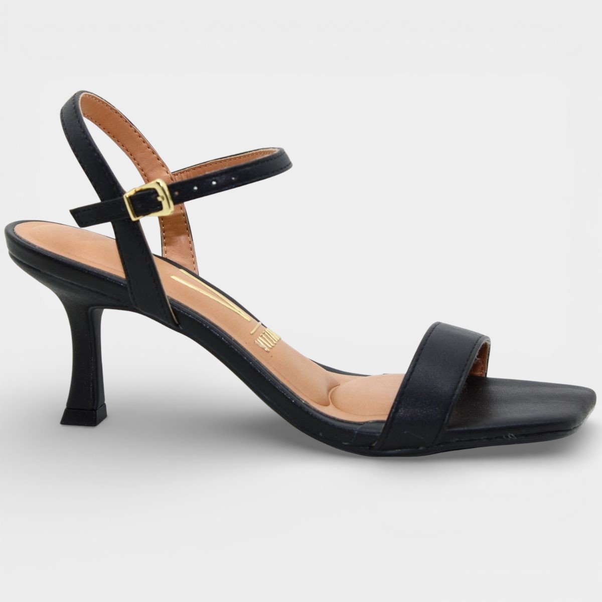 Sandália Vizzano Salto Baixo Feminino - Preto Preto 2