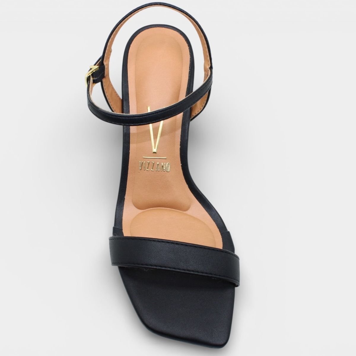 Sandália Vizzano Salto Baixo Feminino - Preto Preto 3