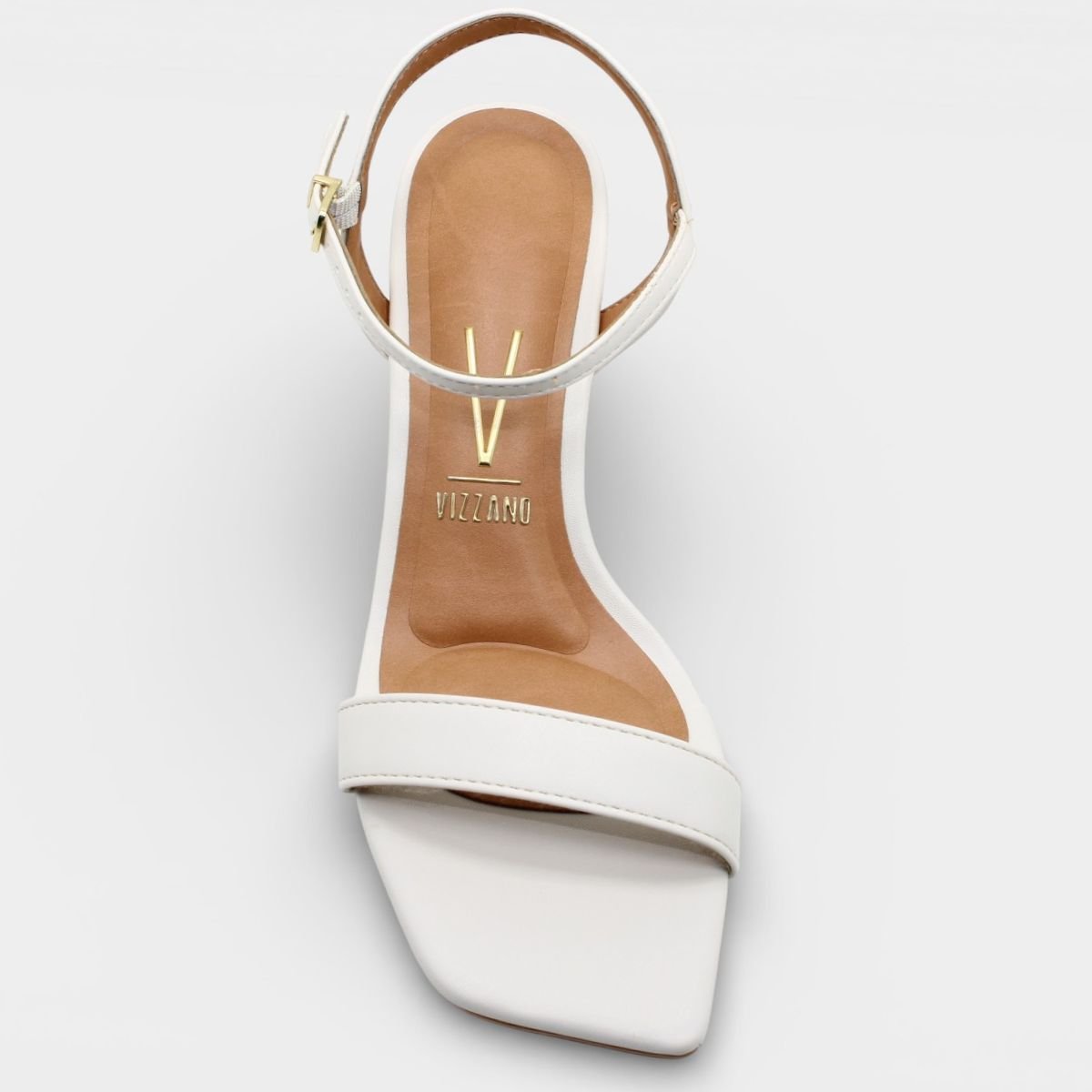 Sandália Vizzano Salto Baixo Feminino - Off White Branco 3