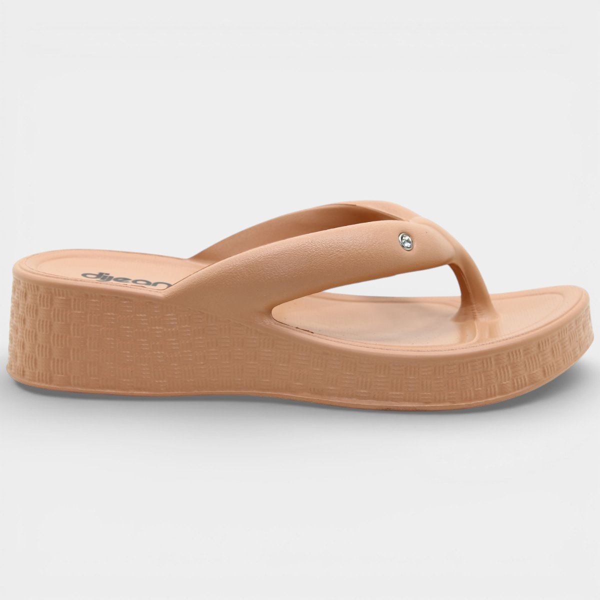Tamanco Dijean Anatômico Brilho Feminino - Pêssego Bege 2