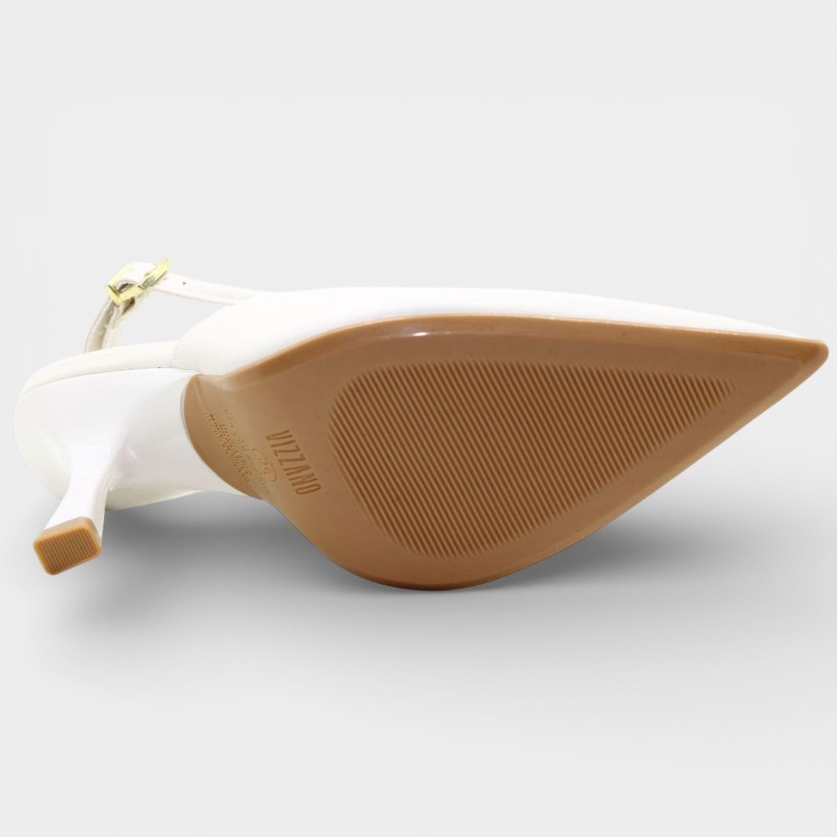 Scarpin Vizzano Salto Médio Aberta Feminino - Off White Branco 5