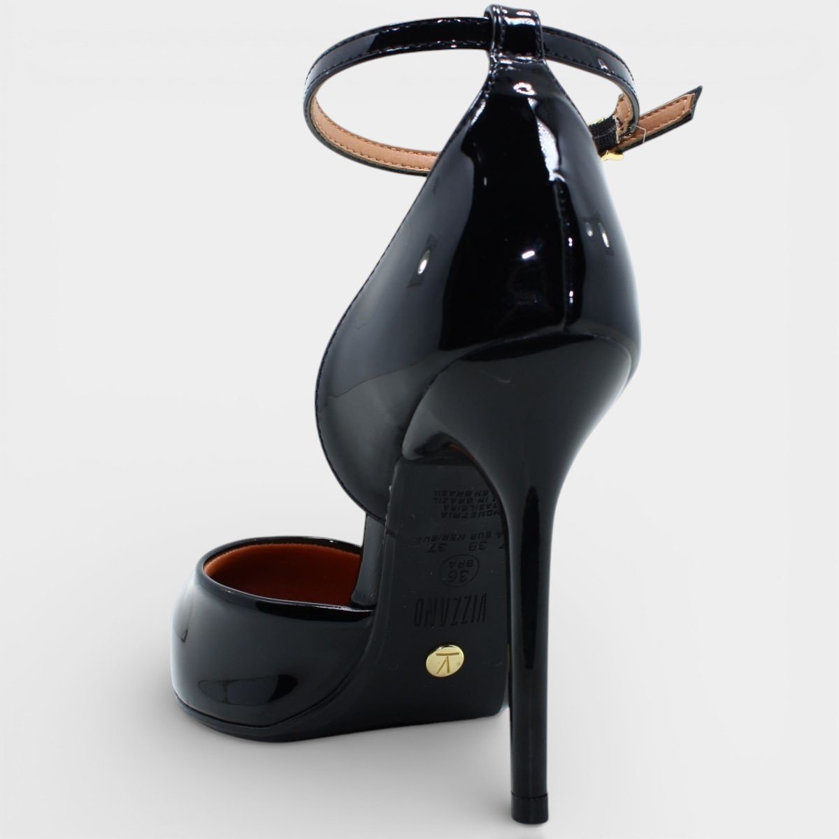 Scarpin Vizzano Salto Alto Verniz Feminino - Preto Preto 4