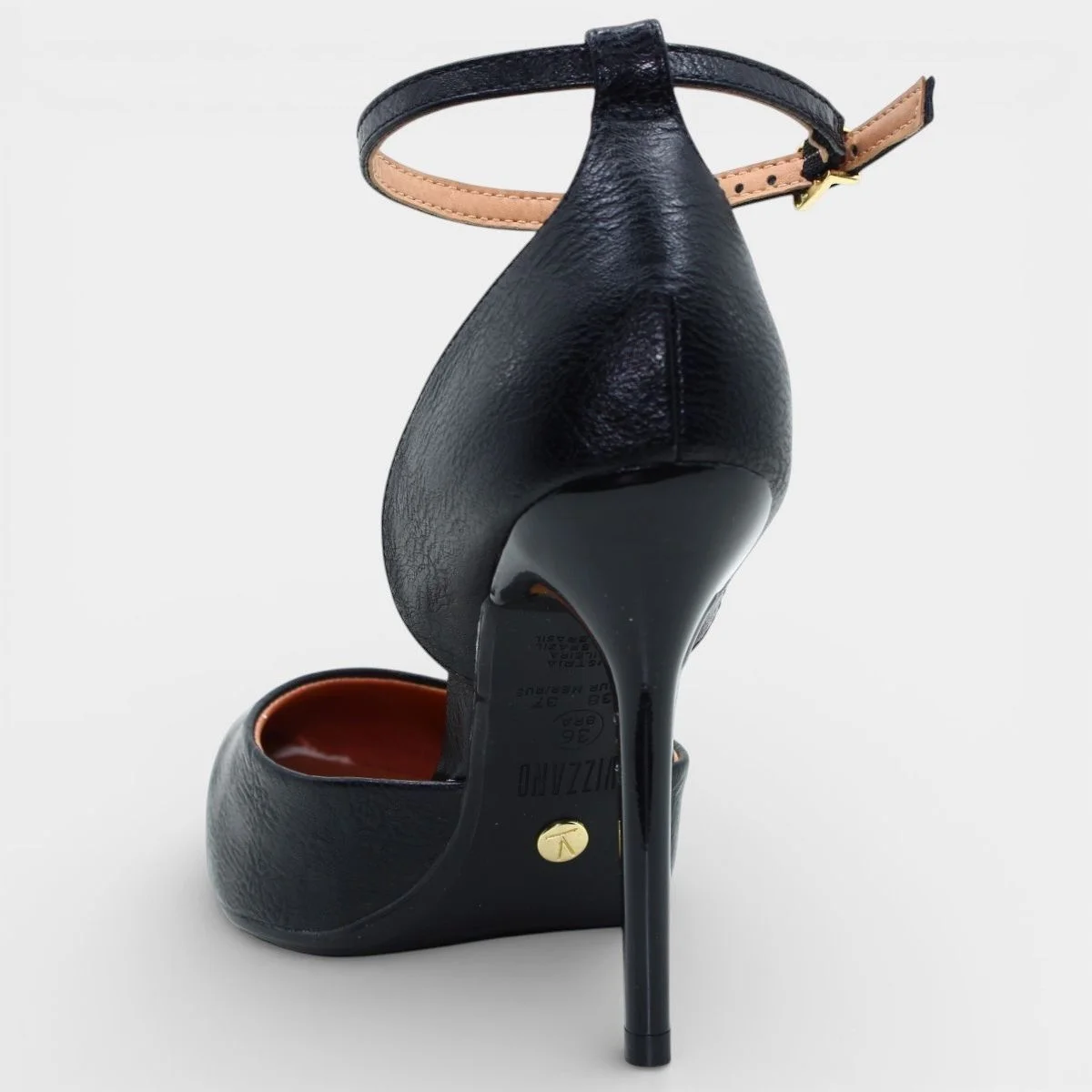 Scarpin Vizzano Salto Alto Texturizado Feminino - Preto Preto 4