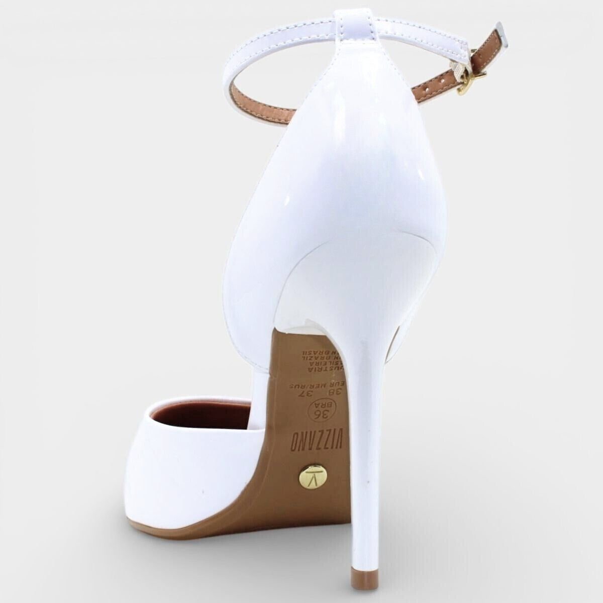 Scarpin Vizzano Salto Alto Verniz Feminino - Branco Branco 4