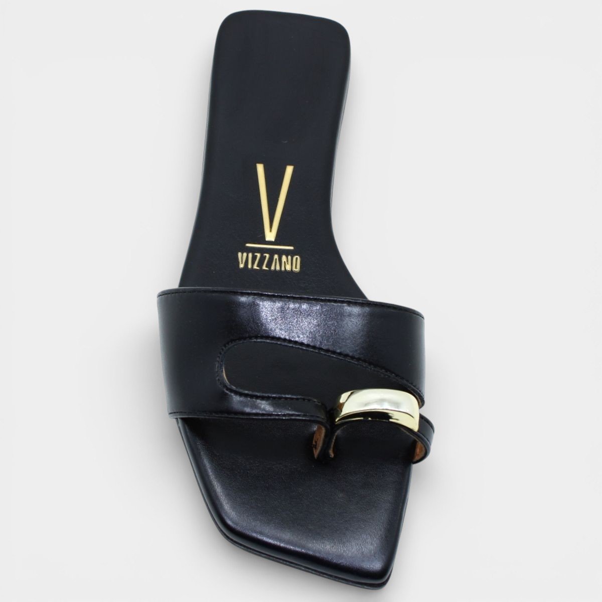 Rasteira Vizzano Detalhe Anel Feminina - Preto Preto 3