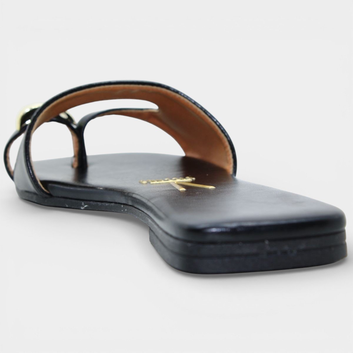 Rasteira Vizzano Detalhe Anel Feminina - Preto Preto 4