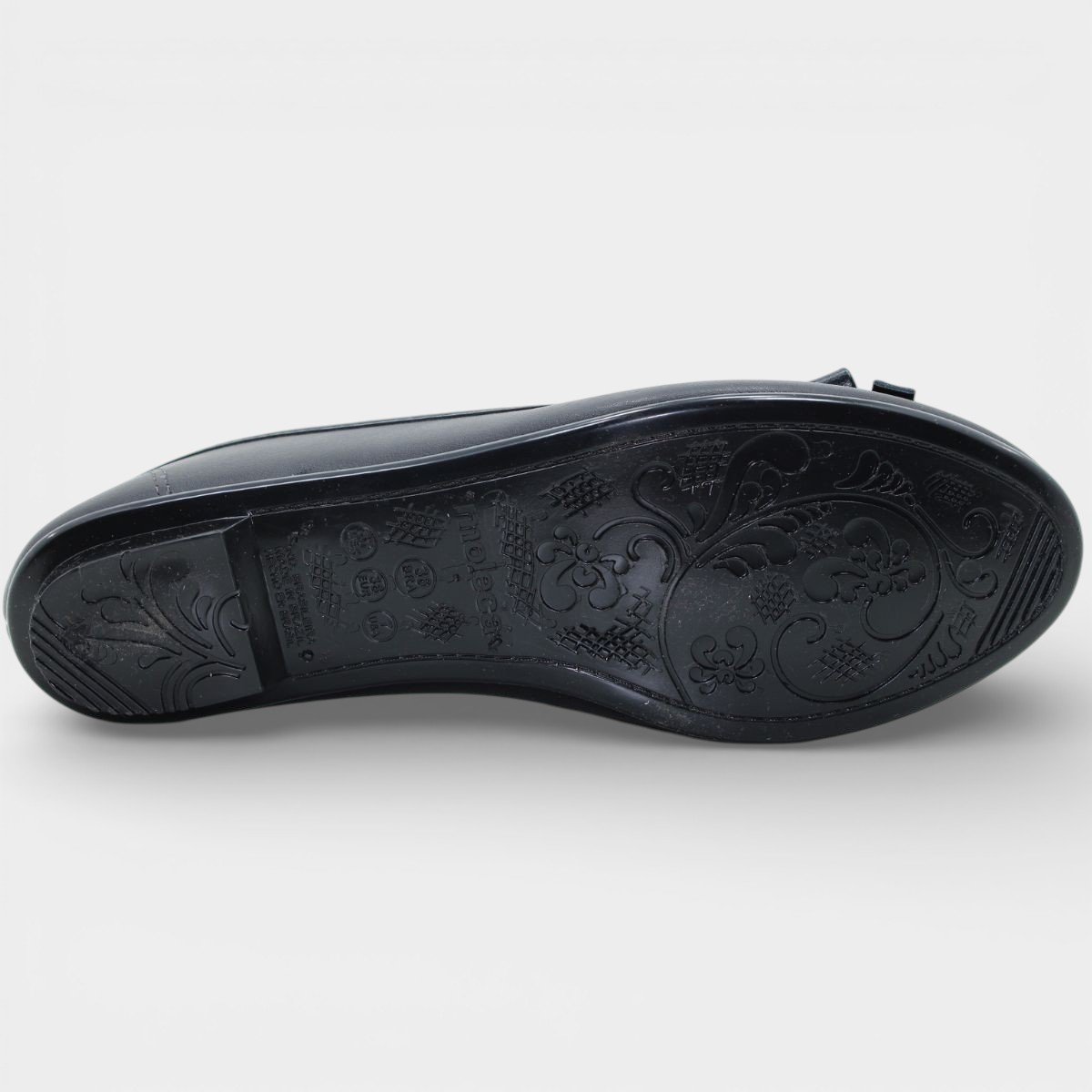 Sapatilha Moleca Bico Redondo Laço Ilhós Feminina - Preto Preto 5