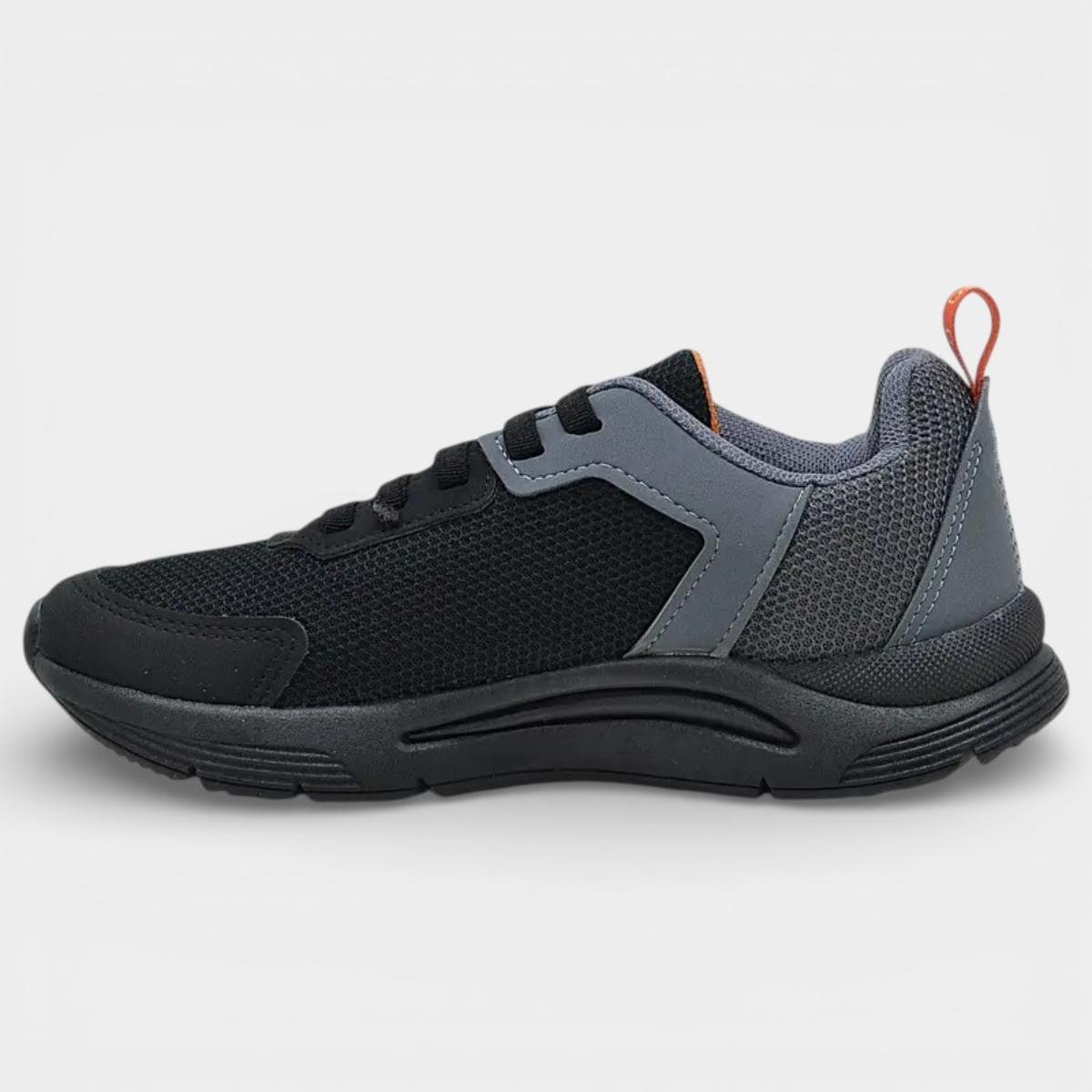 Tênis Infantil Klin New Sport Menino - Grafite e Laranja Preto 4
