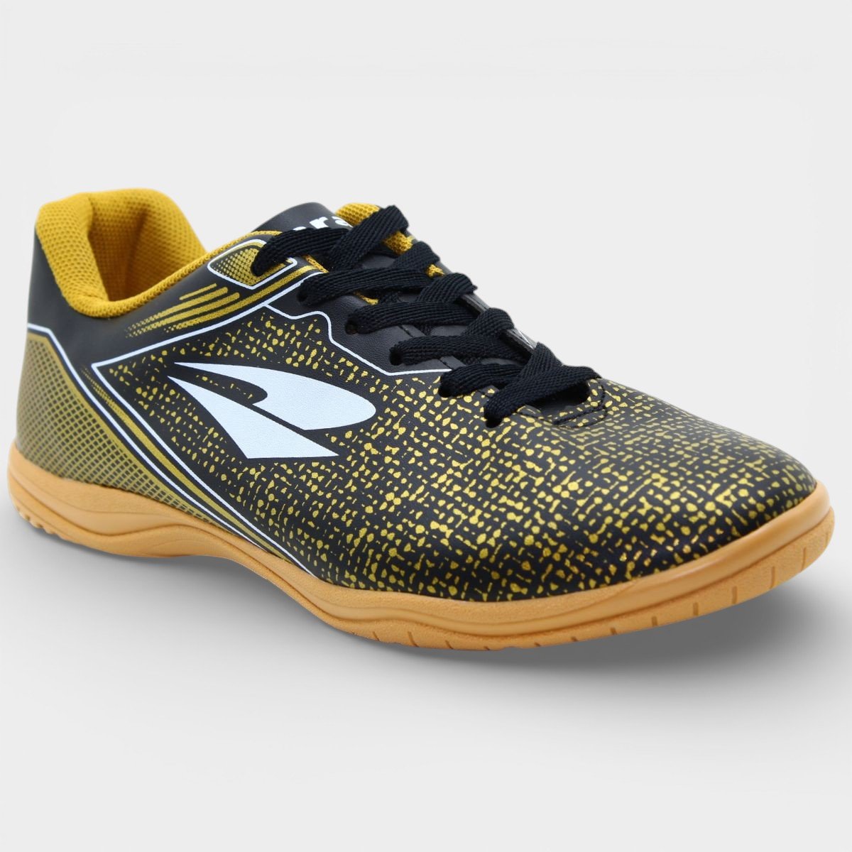 Chuteira Futsal Dray Layt Masculino - Preto e Amarelo Preto 4