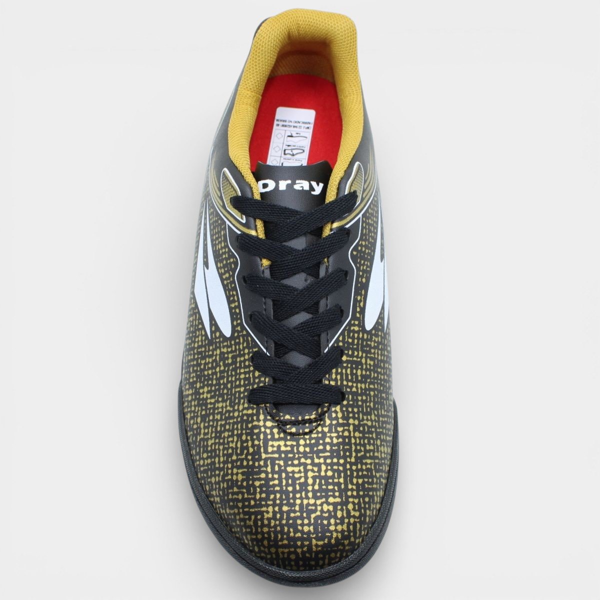 Chuteira Society Dray Layt Masculino - Preto e Amarelo Preto 3