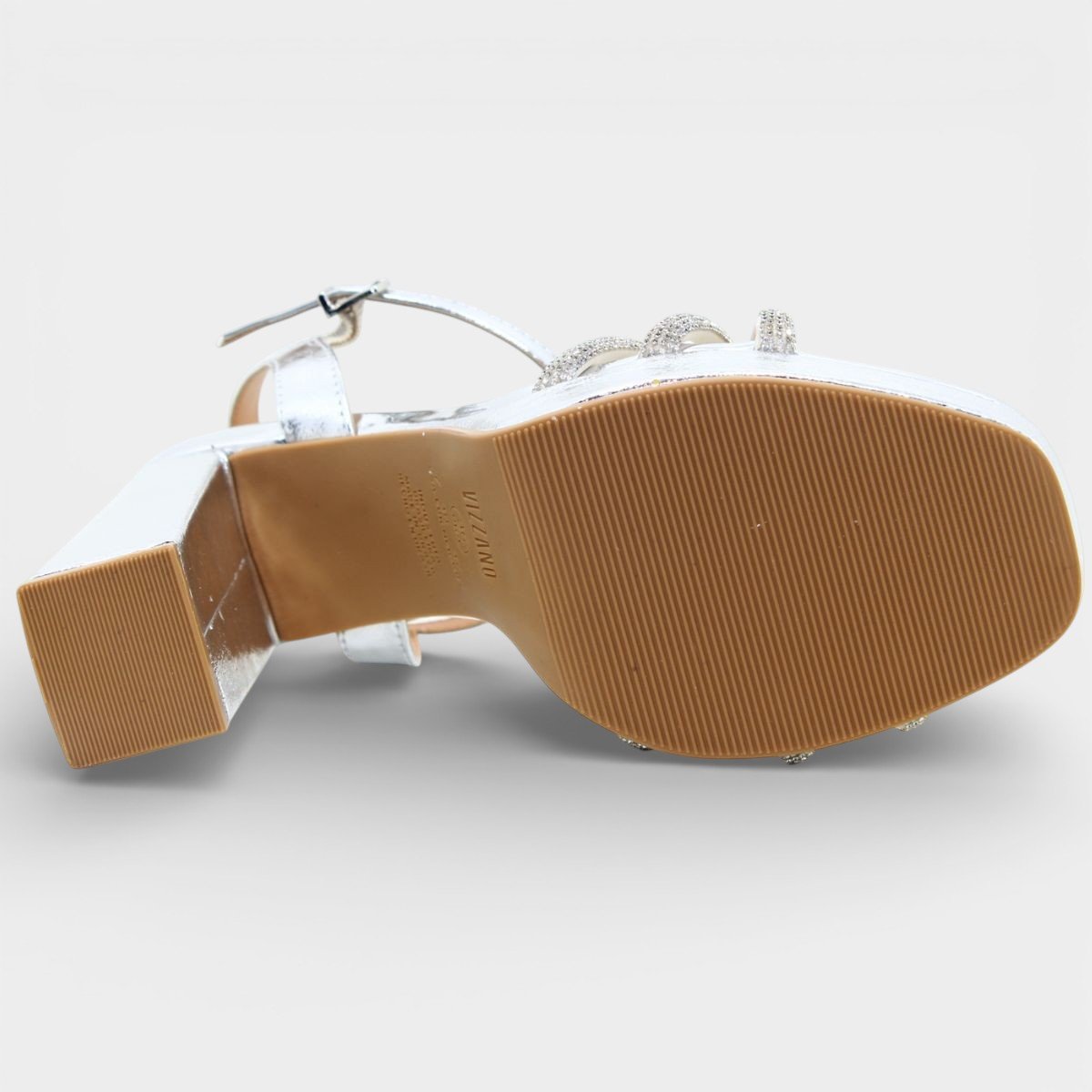 Sandália Vizzano Plataforma Strass Metalizada Feminina - Prata Prata 5