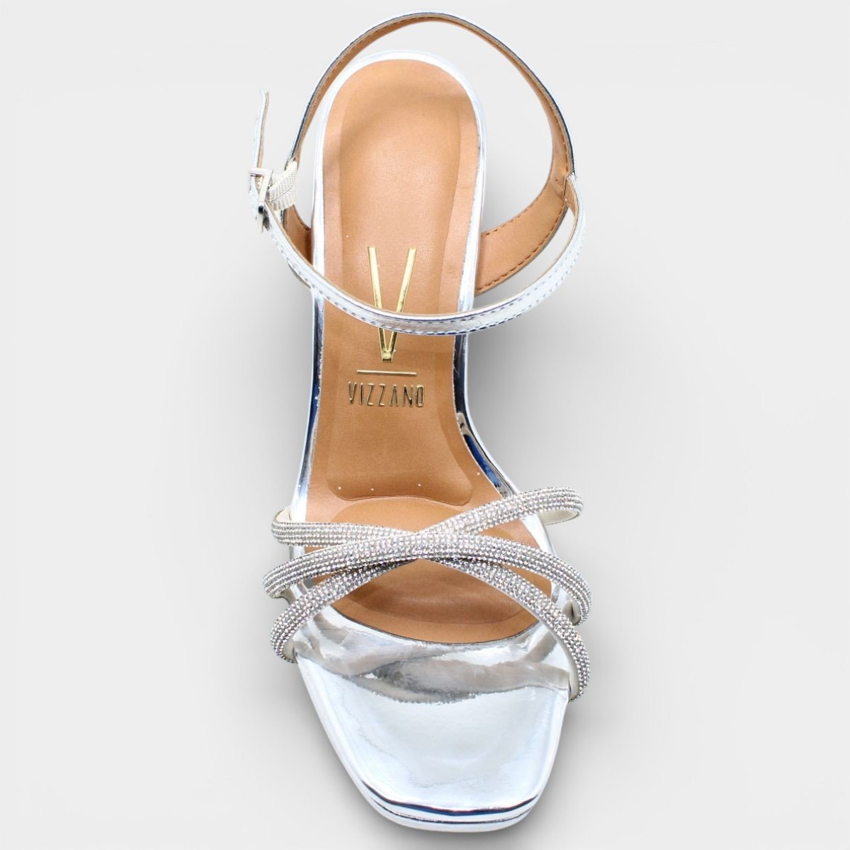 Sandália Vizzano Plataforma Strass Metalizada Feminina - Prata Prata 3