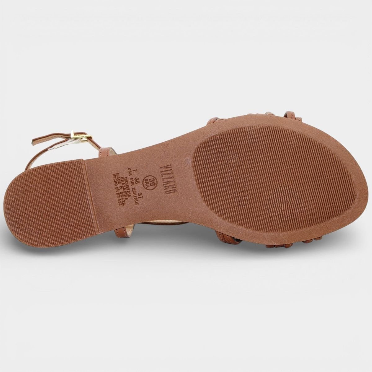 Rasteira Vizzano Tiras Cruzadas Feminina - Marrom Marrom 5