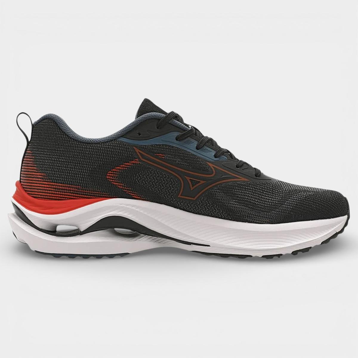 Tênis Mizuno Wave Vitality 7 Masculino - Preto e Laranja Preto 3