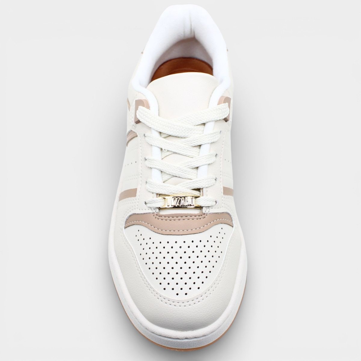 Tênis Vizzano Microperfuros Recortes Feminino - Off White e Bege Off White 3