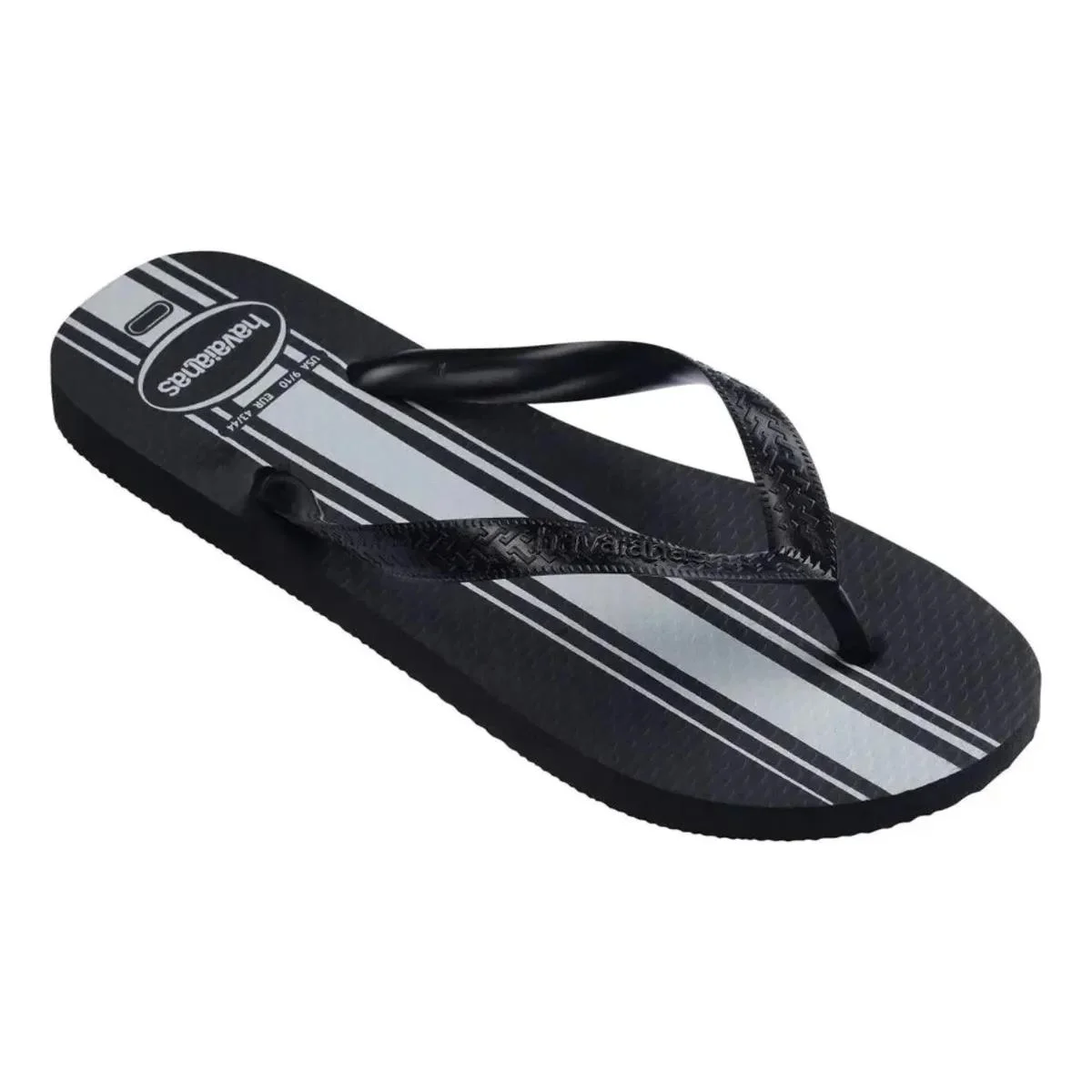 Chinelo Havaianas Color Essential Masculino - Preto e Branco Preto 2