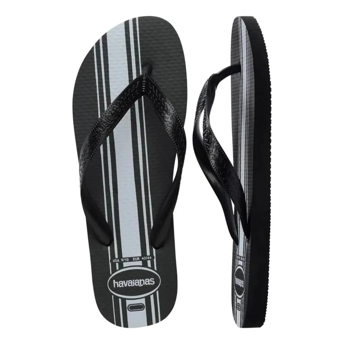 Chinelo Havaianas Color Essential Masculino - Preto e Branco Preto 5
