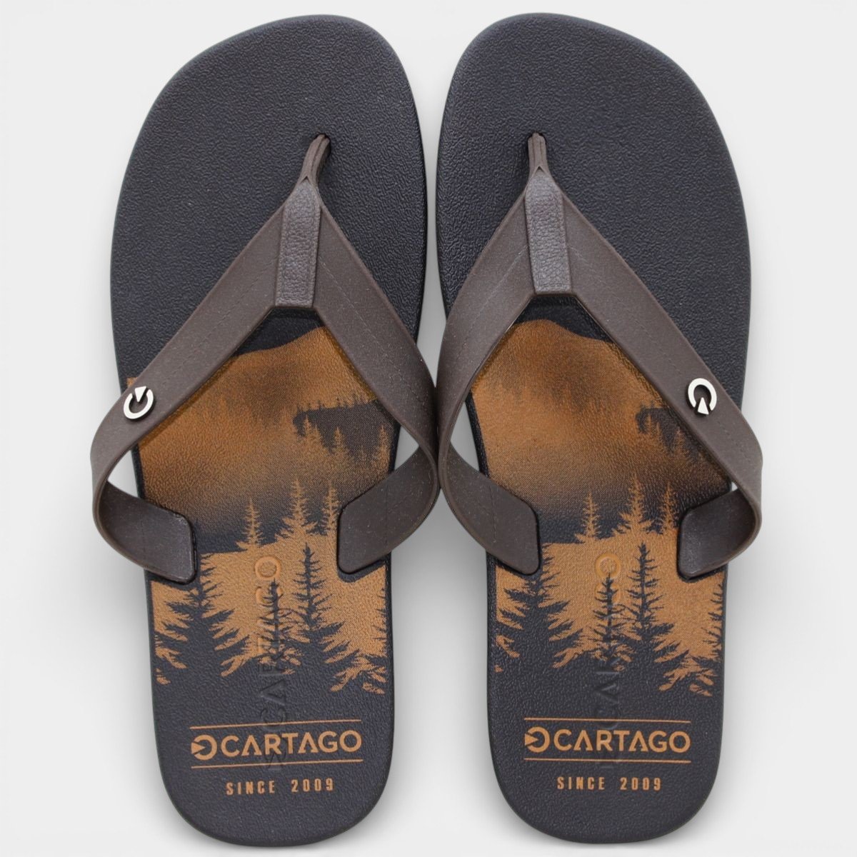 Chinelo Cartago Atlanta Masculino - Marrom e Bege Branco 4