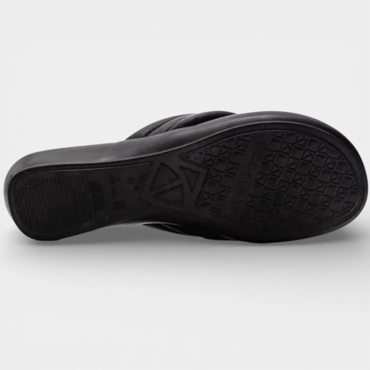 Chinelo Anabela Piccadilly Detalhes Perolados Feminino - Preto Preto 4