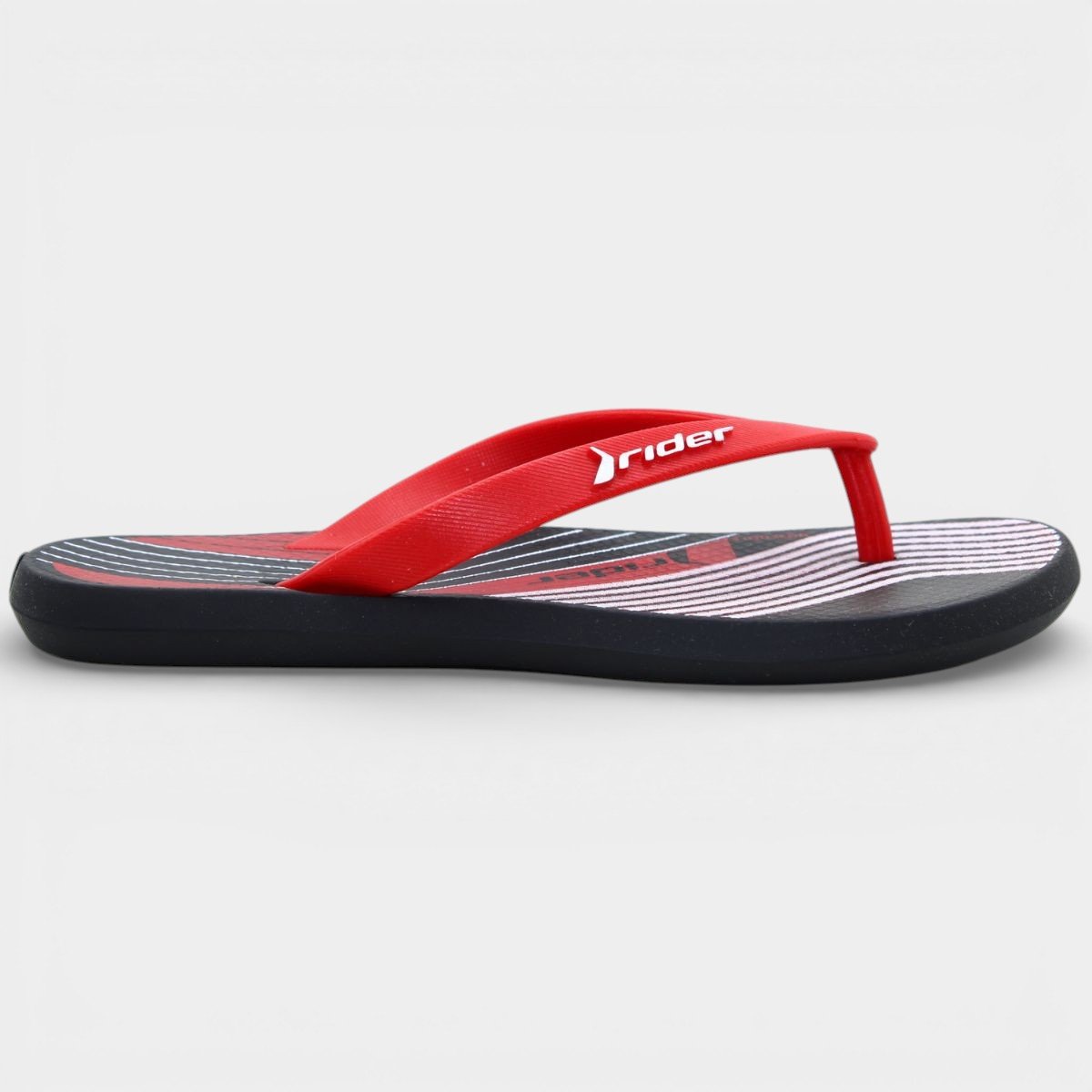 Chinelo Infantil Rider R1 Style - Preto e Vermelho Vermelho 3