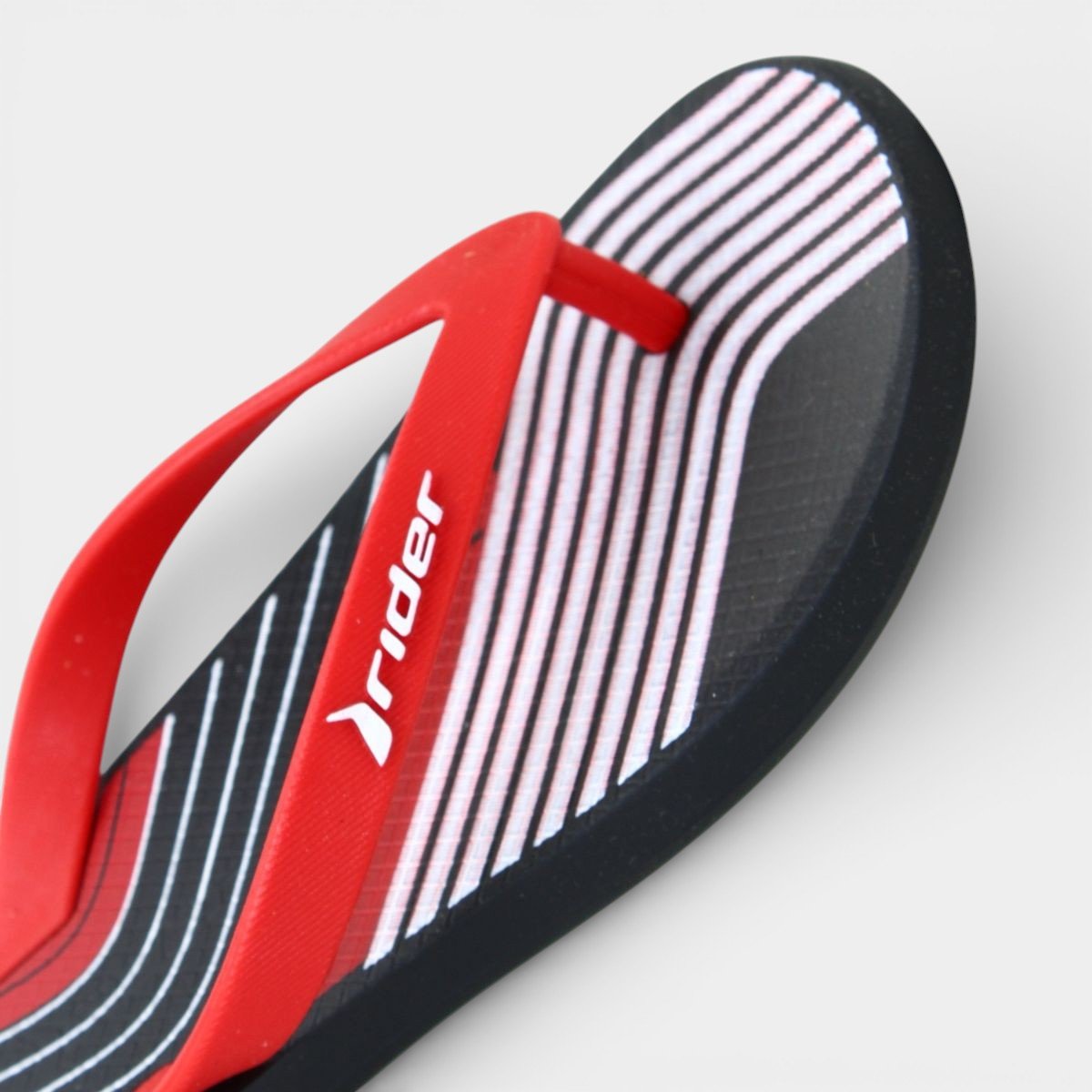 Chinelo Infantil Rider R1 Style - Preto e Vermelho Vermelho 4