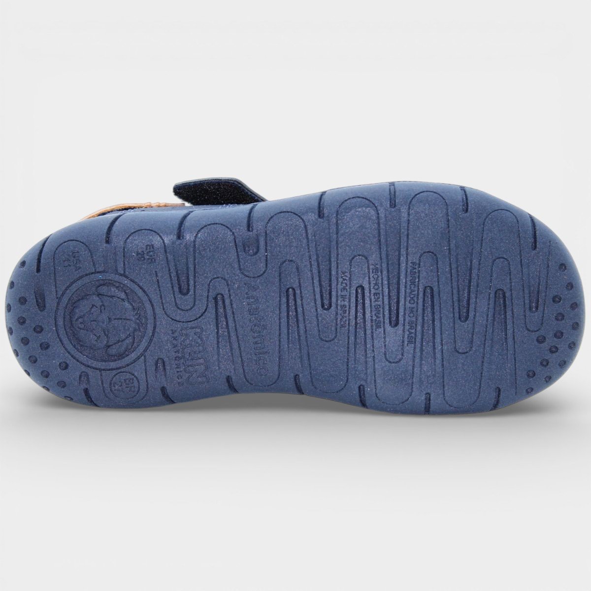 Sandália Infantil Klin Tic Tac Casual Baby - Marinho e Marrom Azul 5