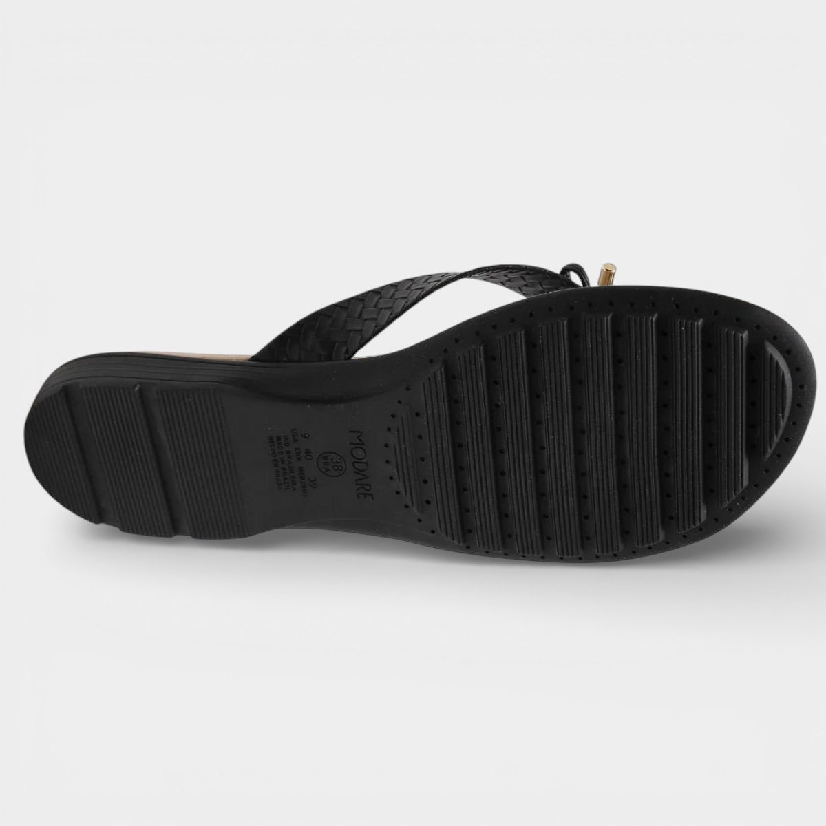 Chinelo Modare Tressê Confort Feminino - Preto Preto 5