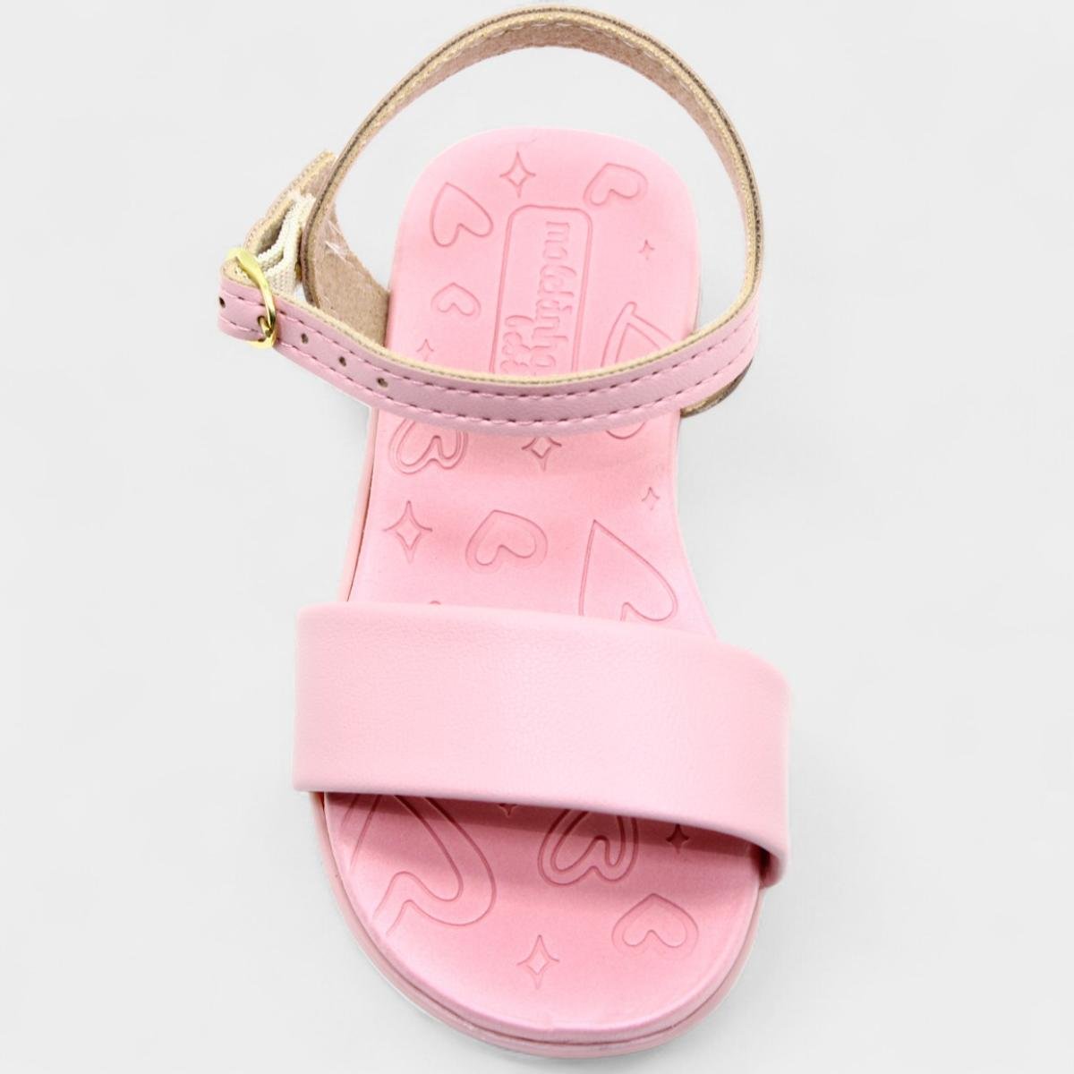 Sandália Infantil Molekinha Básica Menina - Rosa Claro Rosa 3