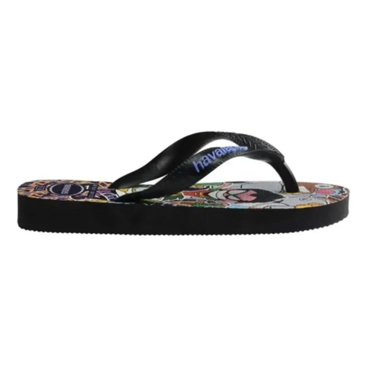 Chinelo Infantil Havaianas Top Warner Jovens Titãs Menino - Preto Multicores 3