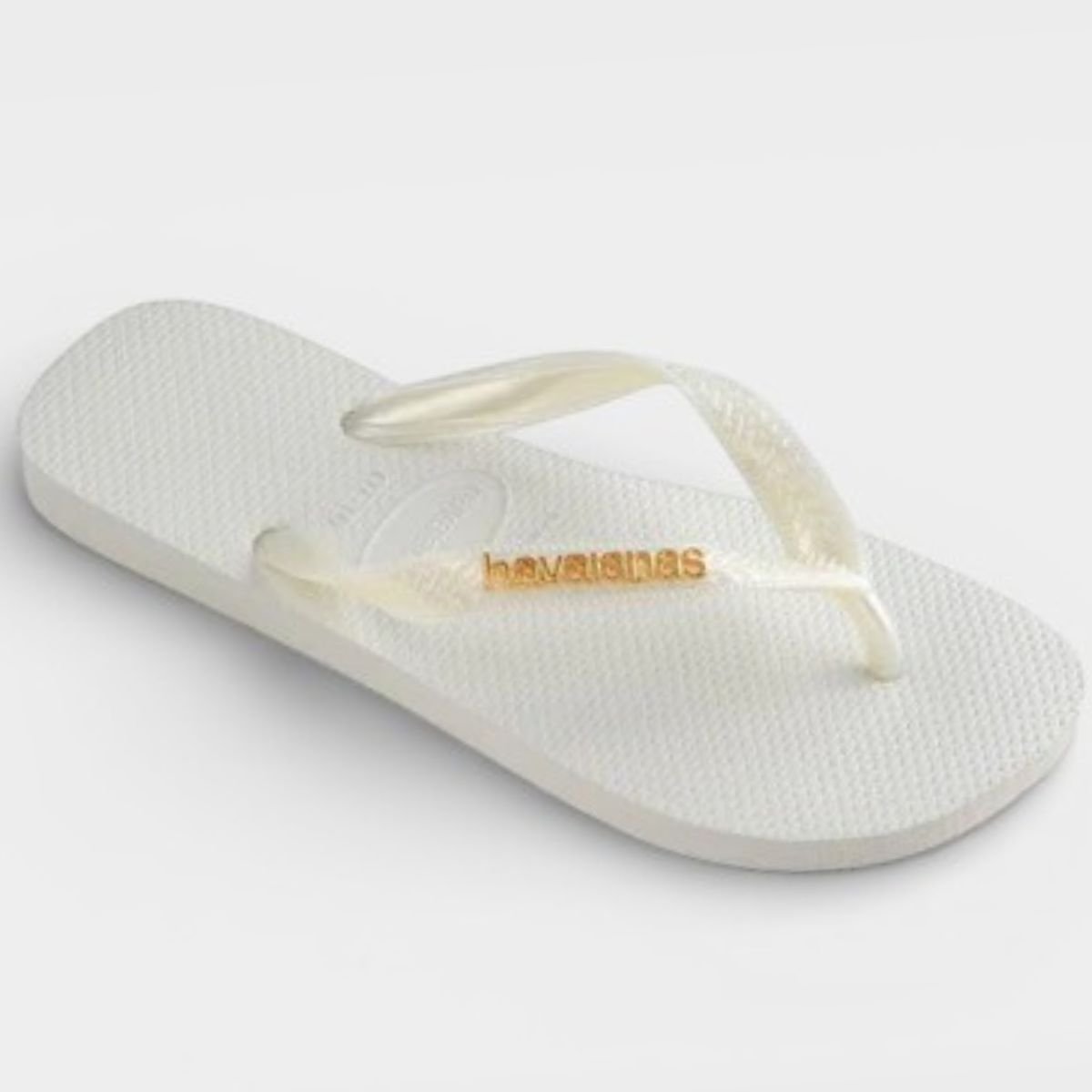 Chinelo Havaianas Top Logo Metallic - Branco Branco 2