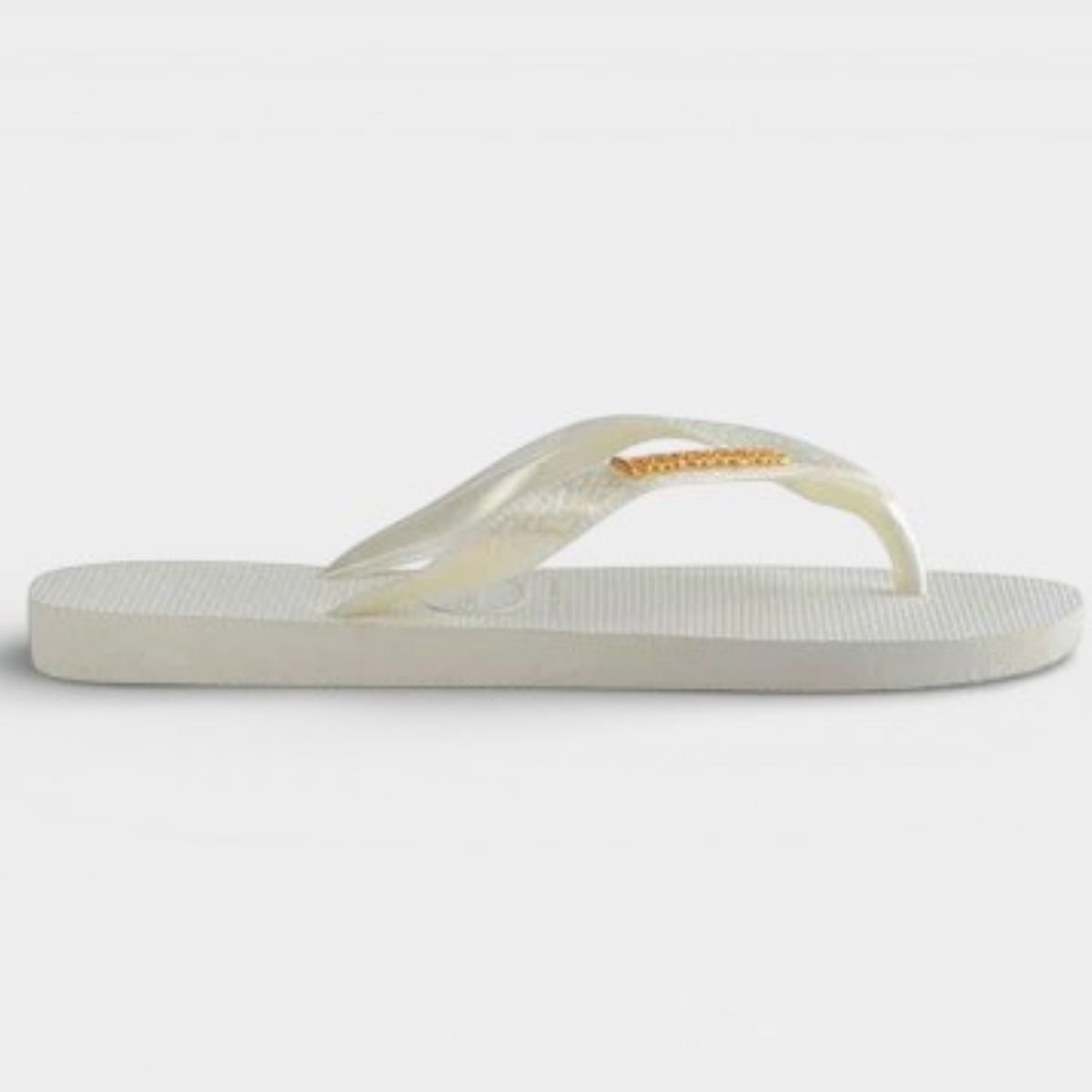 Chinelo Havaianas Top Logo Metallic - Branco Branco 3