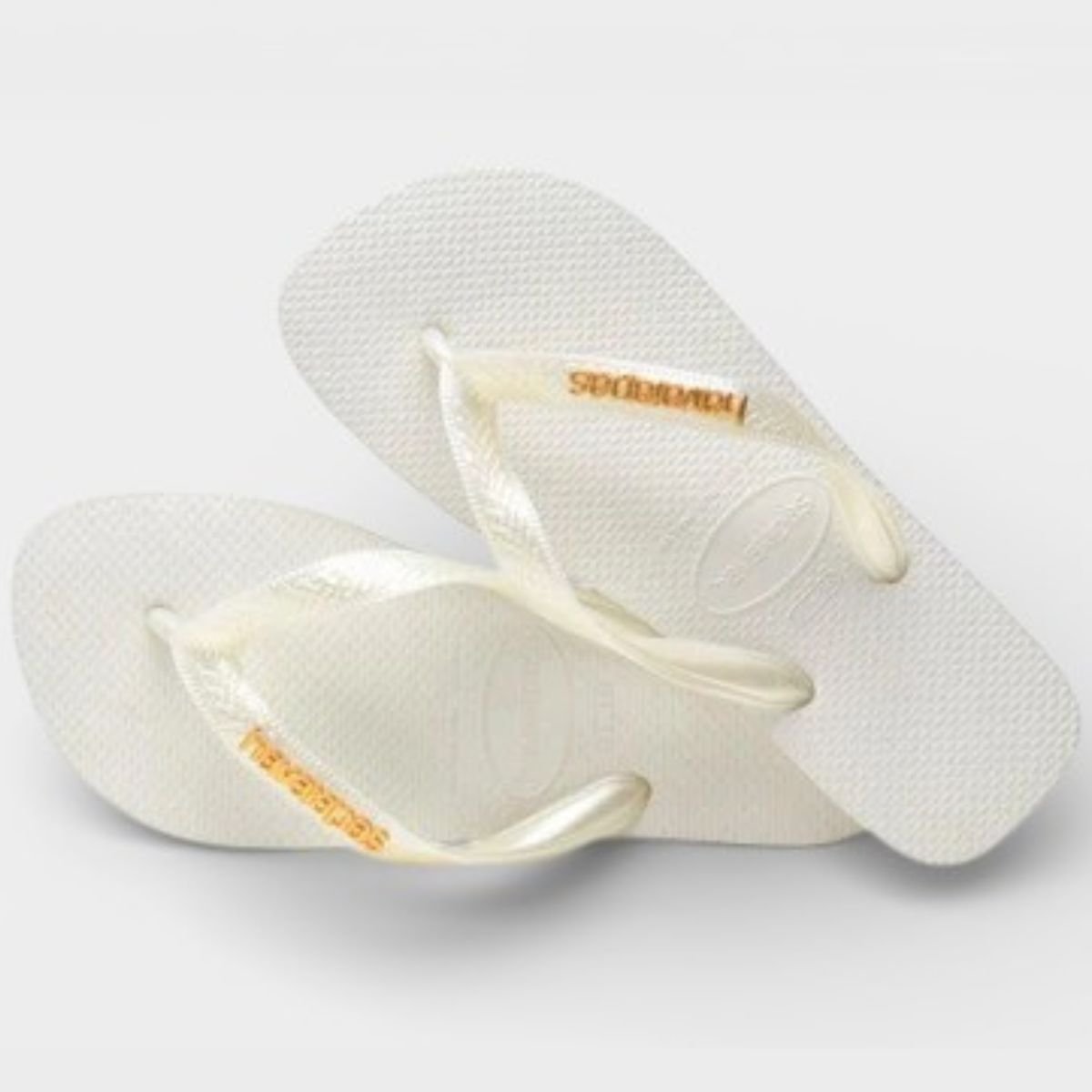 Chinelo Havaianas Top Logo Metallic - Branco Branco 4