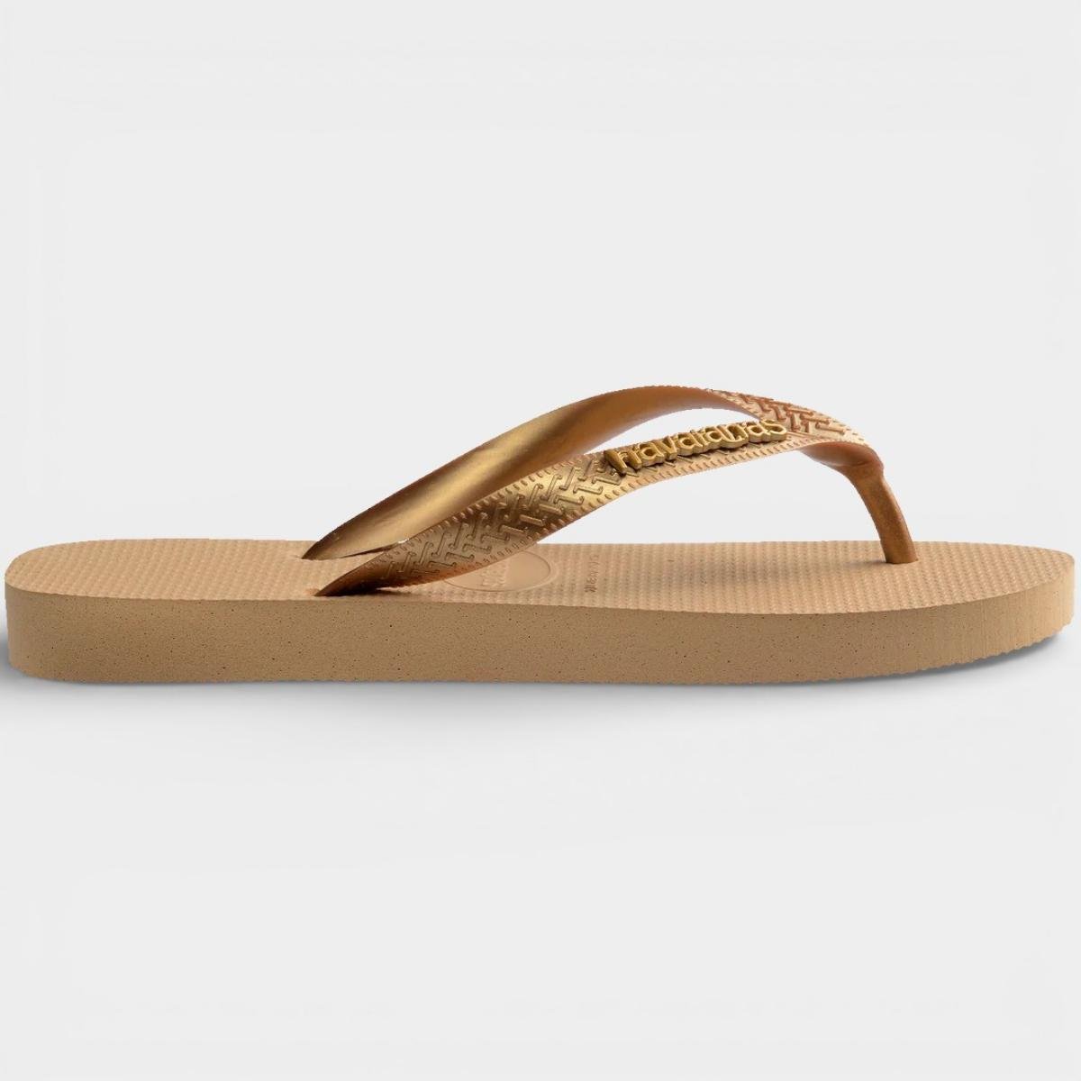 Chinelo Havaianas Top Logo Metallic - Dourado Dourado 3